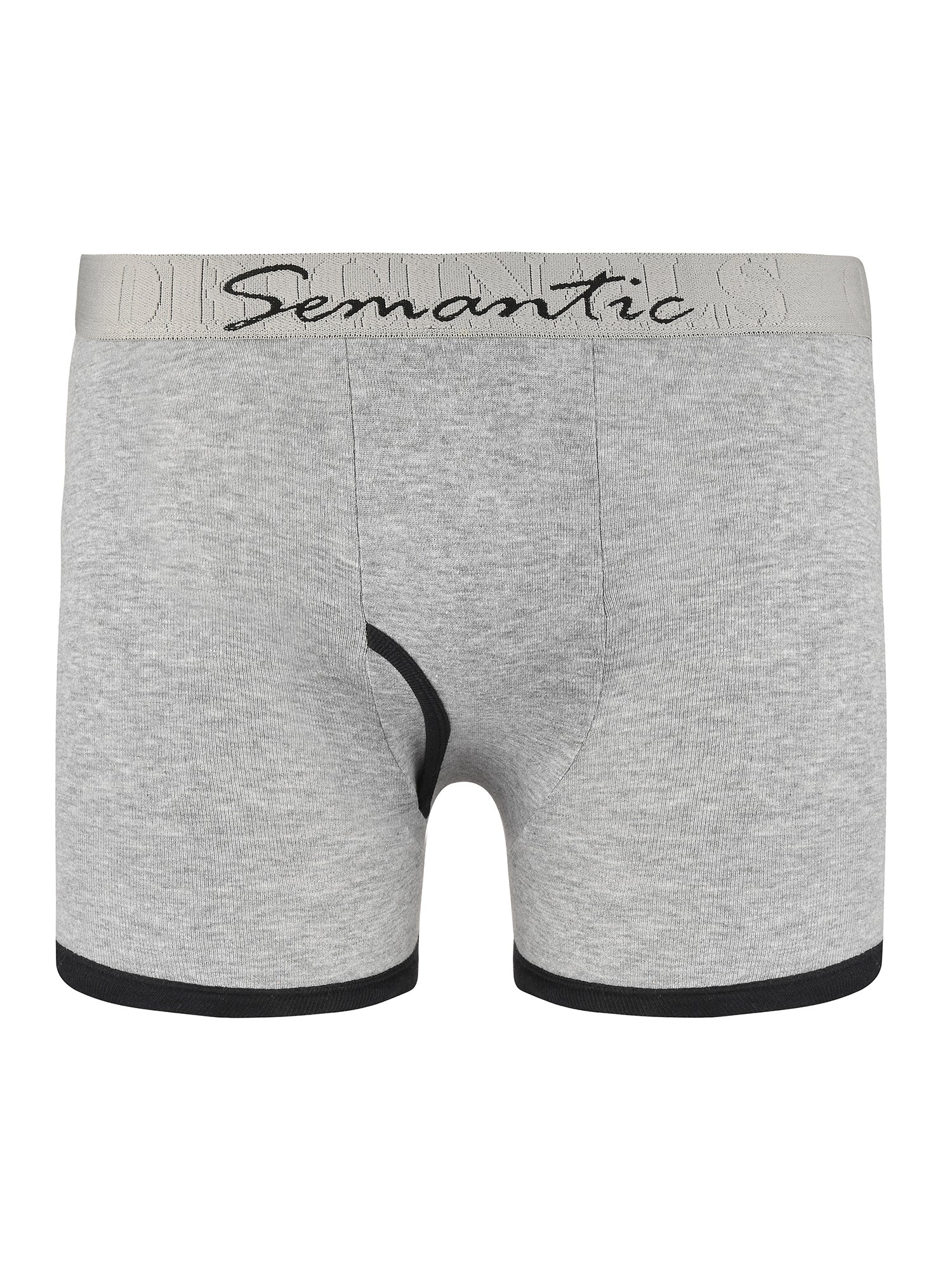 Semantic Cotton Designer Long Trunks (Boxer Briefs) with Fly - Solid