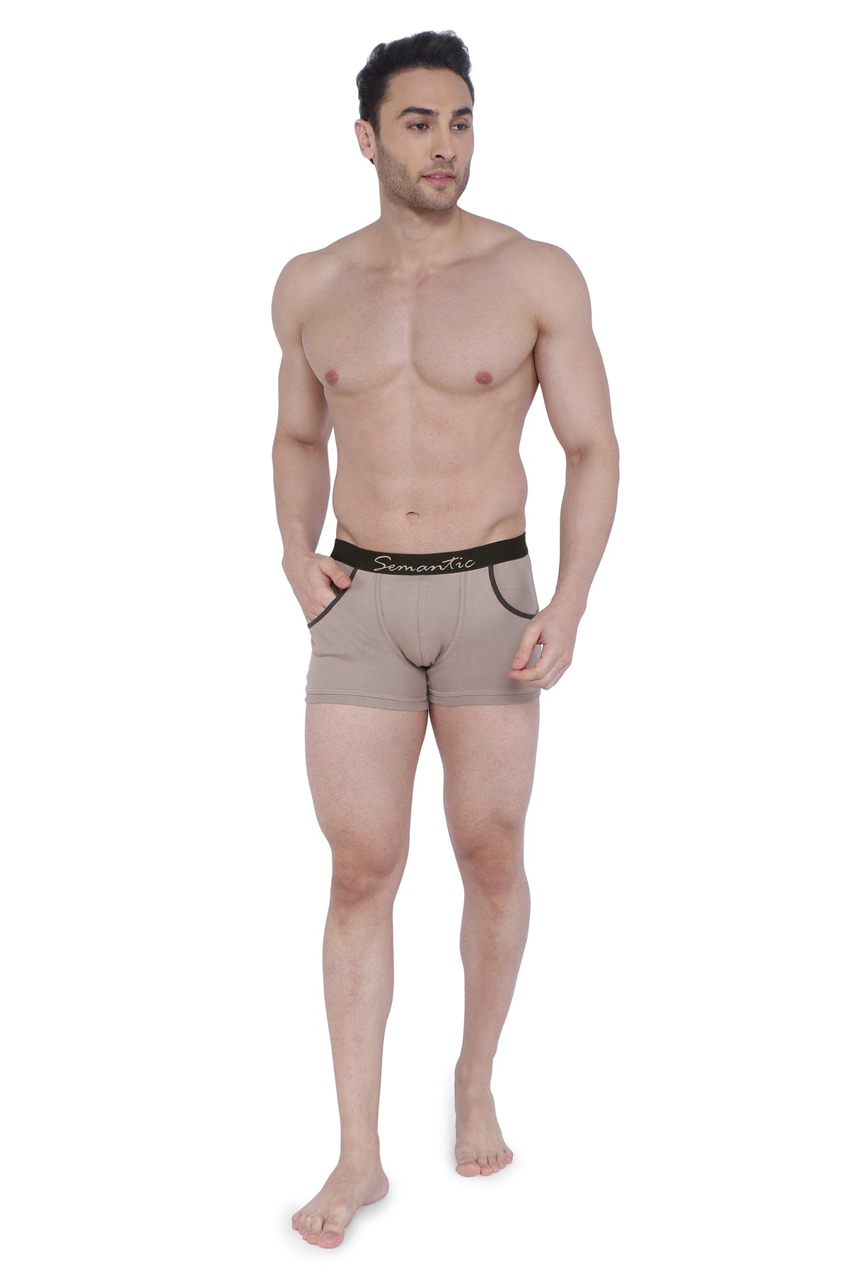 Semantic Cotton-Elastane Trunks with Pockets - Solid