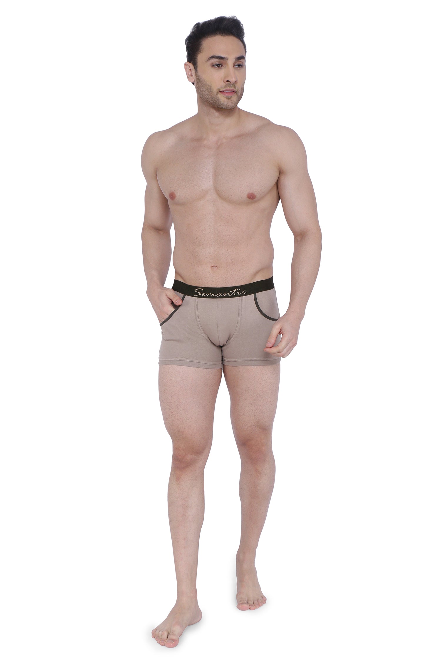Semantic Cotton-Elastane Trunks with Pockets - Solid - Semantic