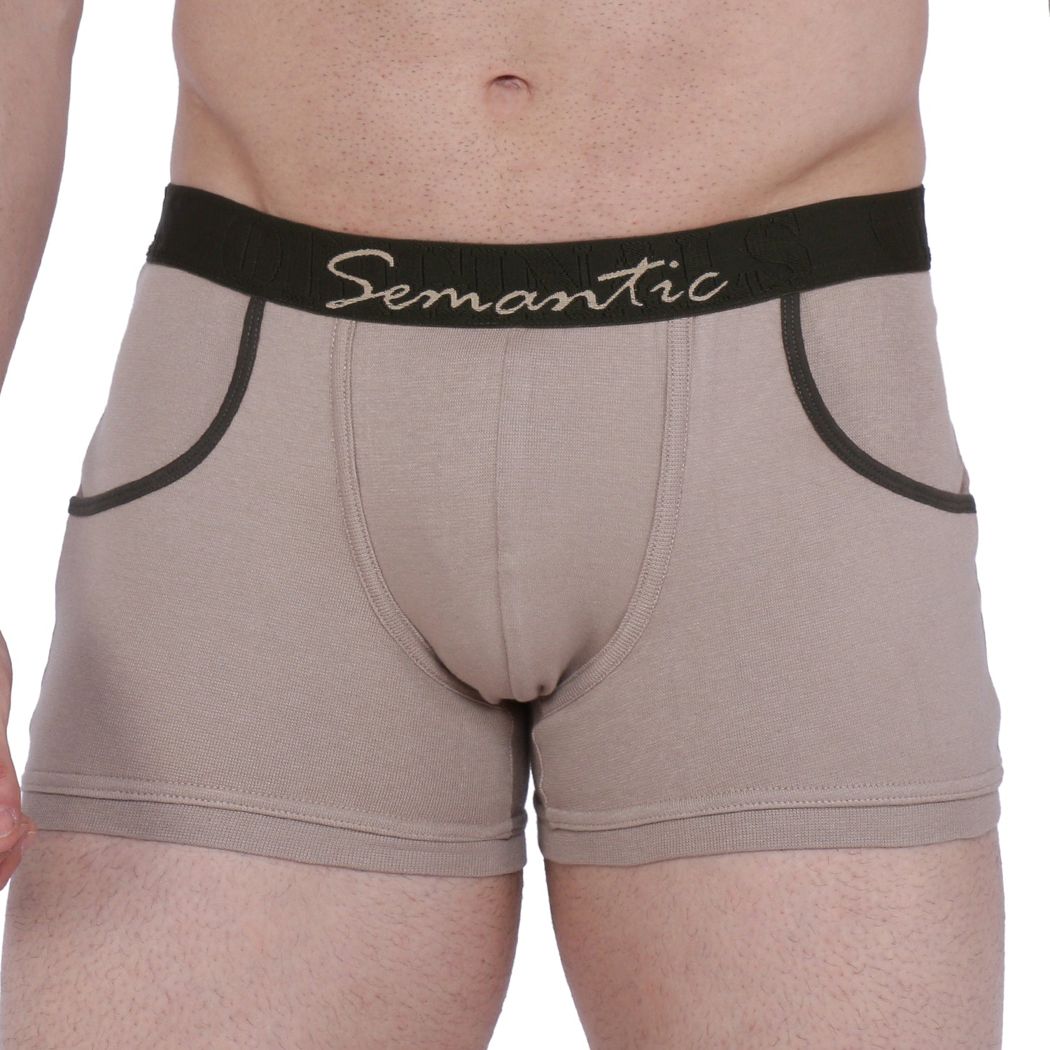 Semantic Cotton-Elastane Trunks with Pockets - Solid