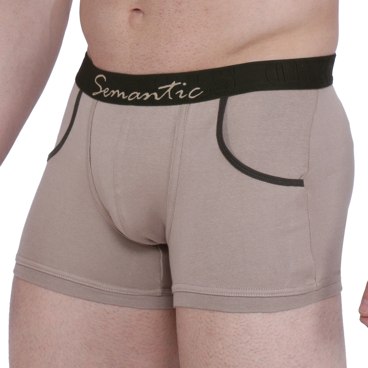 Semantic Cotton-Elastane Trunks with Pockets - Solid