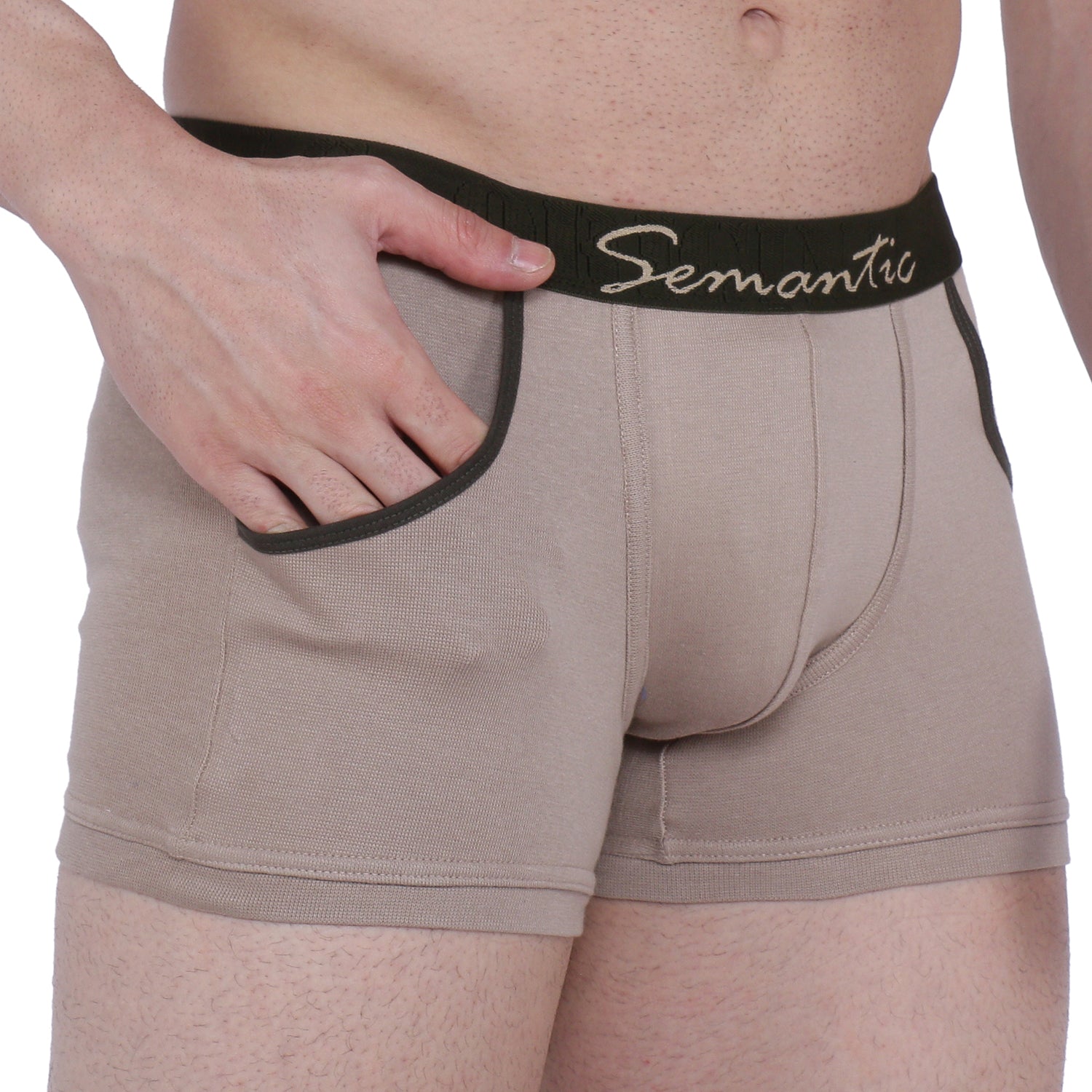 Semantic Cotton-Elastane Trunks with Pockets - Solid - Semantic