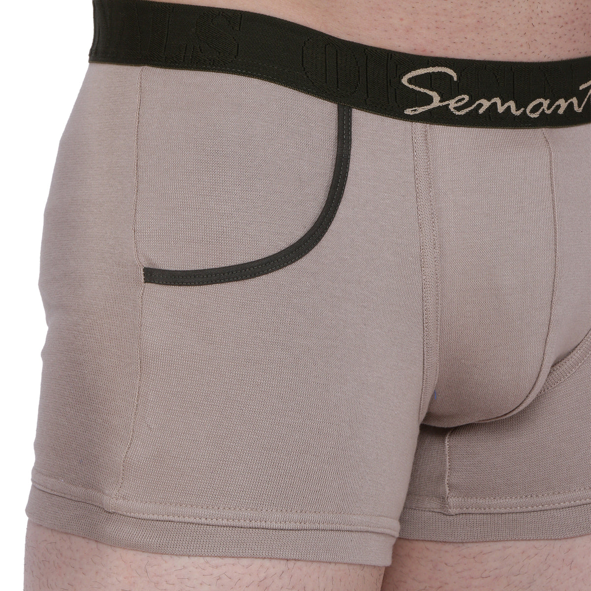 Semantic Cotton-Elastane Trunks with Pockets - Solid