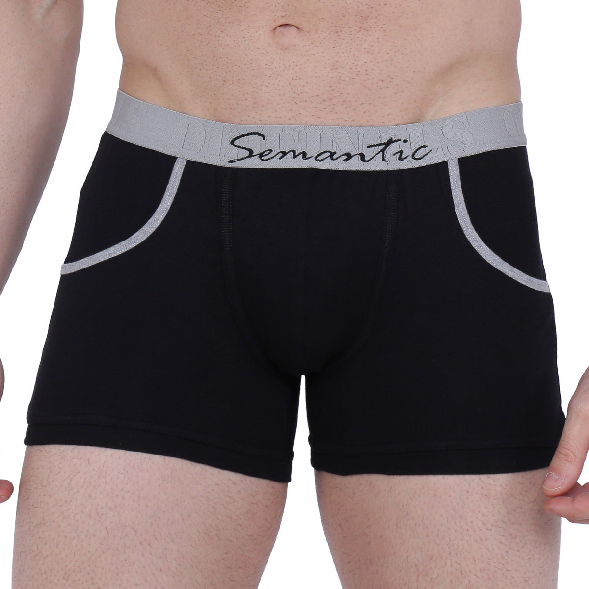 Semantic Cotton-Elastane Trunks with Pockets - Solid