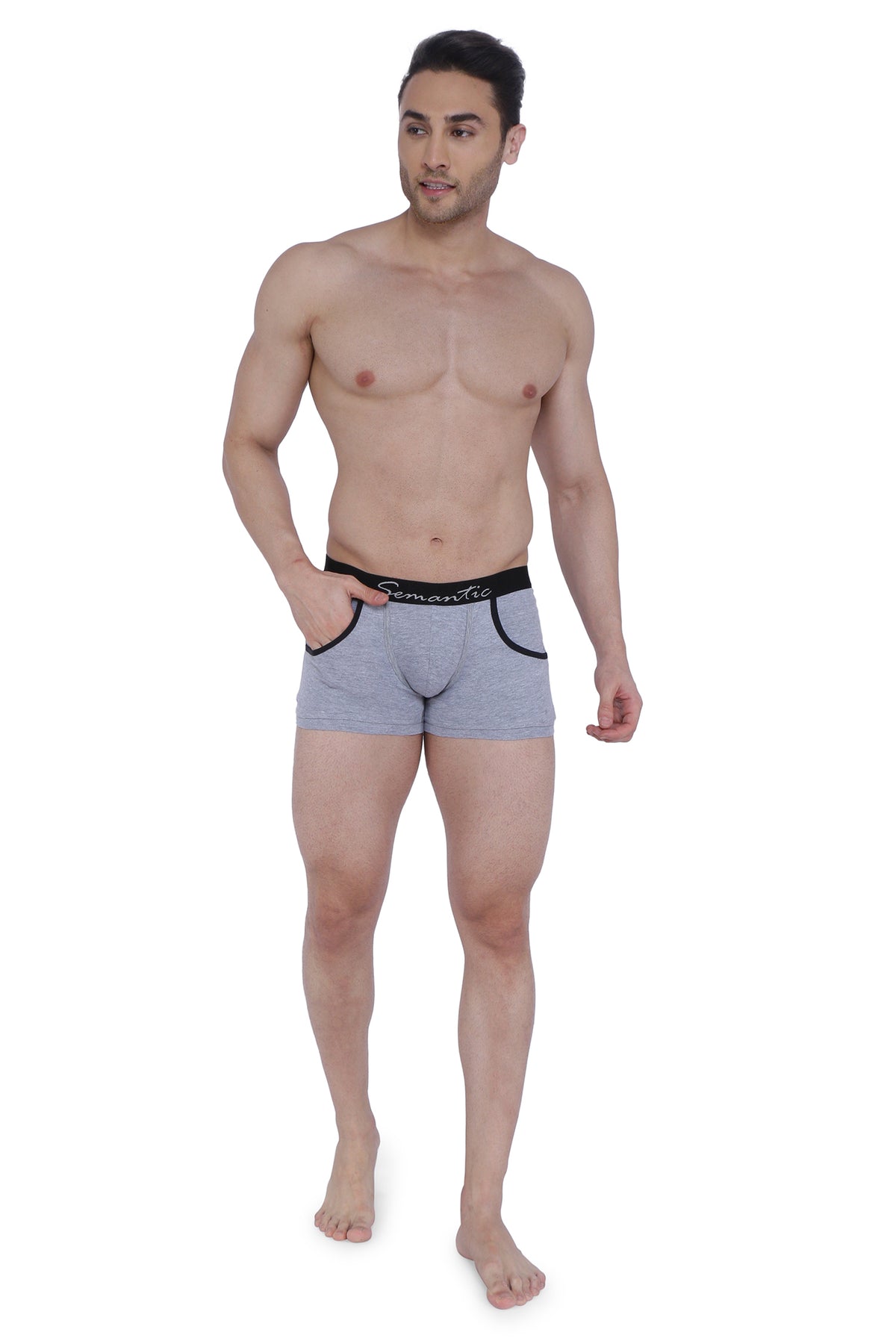 Semantic Cotton-Elastane Trunks with Pockets - Solid