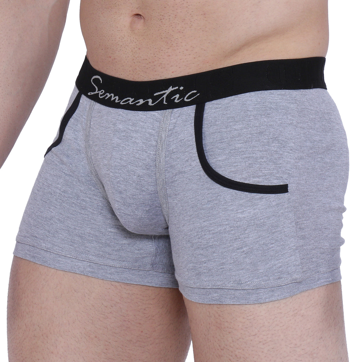 Semantic Cotton-Elastane Trunks with Pockets - Solid