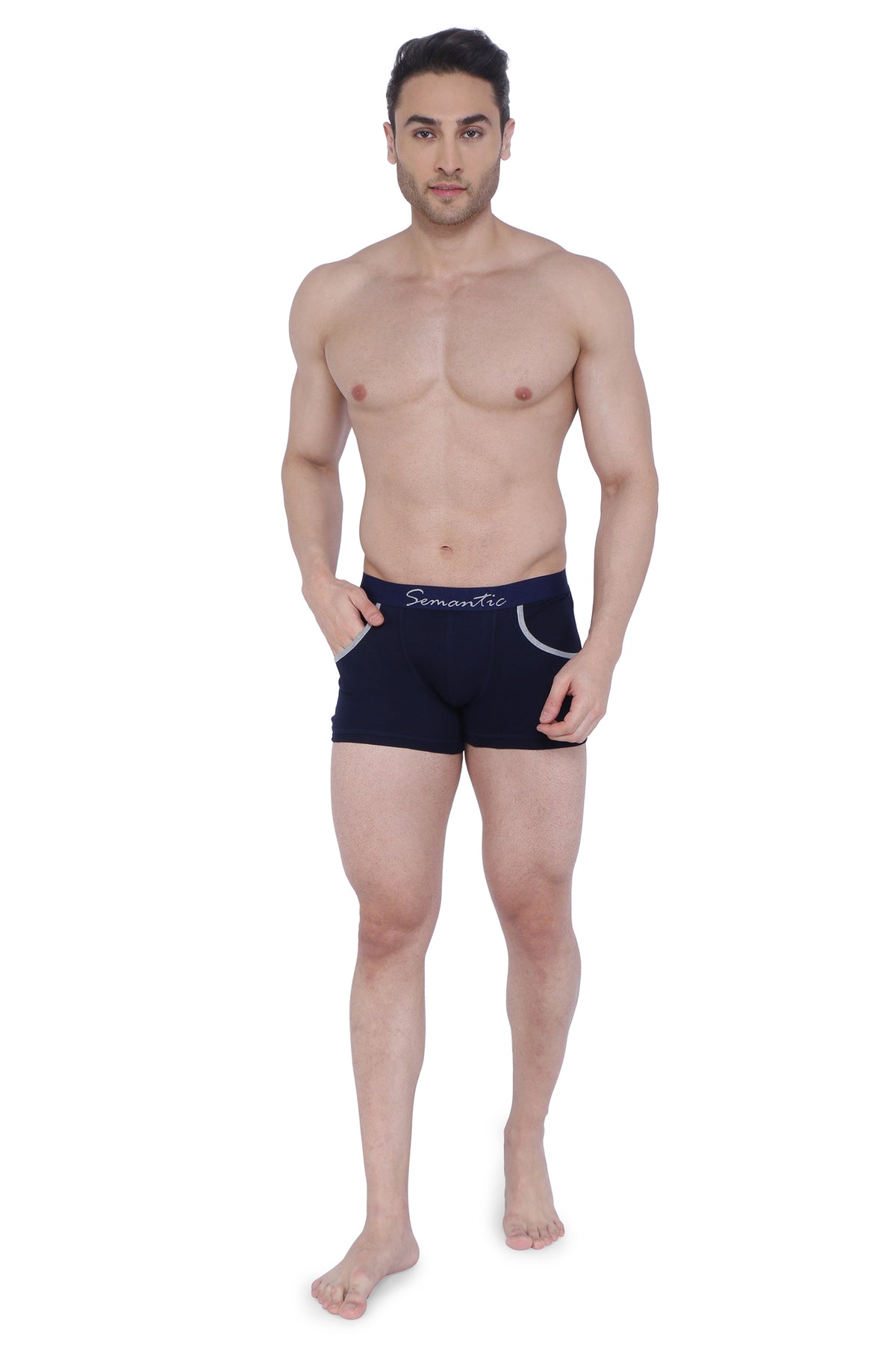 Semantic Cotton-Elastane Trunks with Pockets - Solid