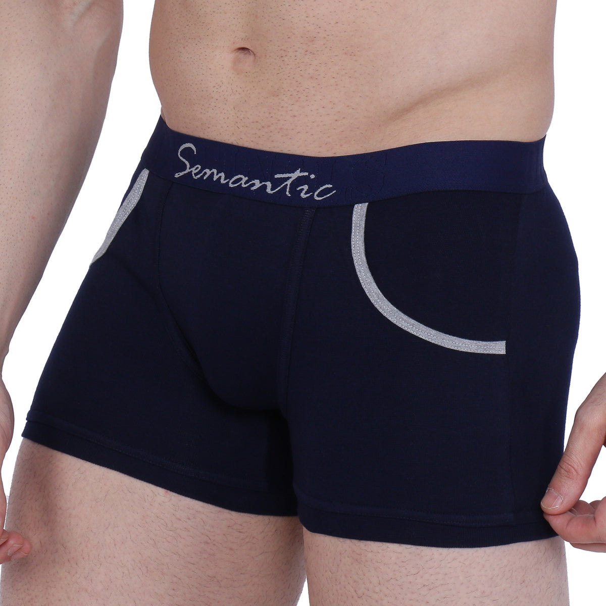 Semantic Cotton-Elastane Trunks with Pockets - Solid