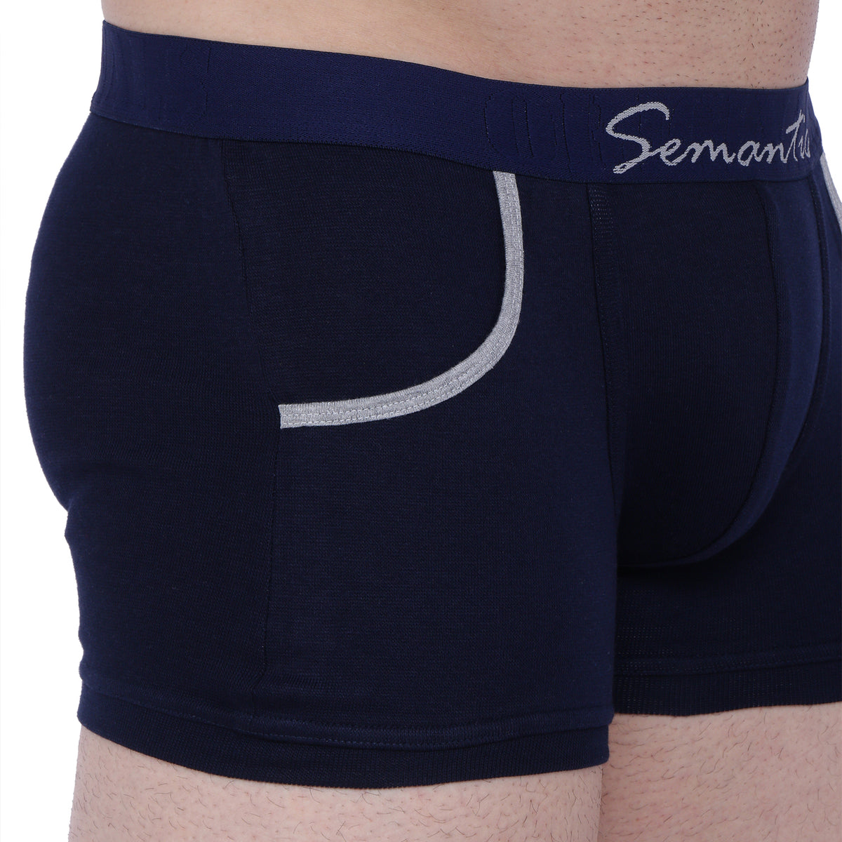 Semantic Cotton-Elastane Trunks with Pockets - Solid