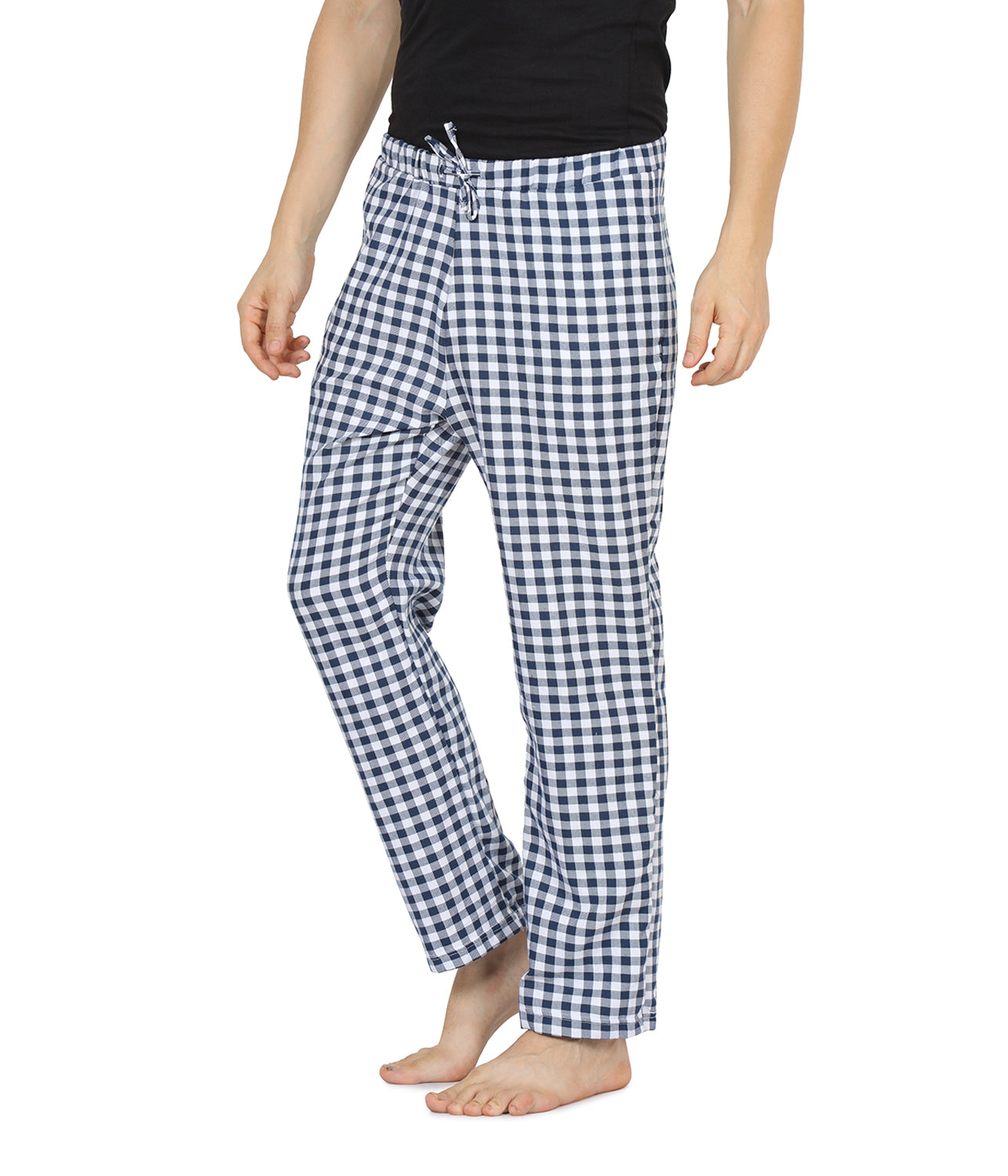 Semantic Men's Blue Gingham Checks Pyjamas - Semantic Store