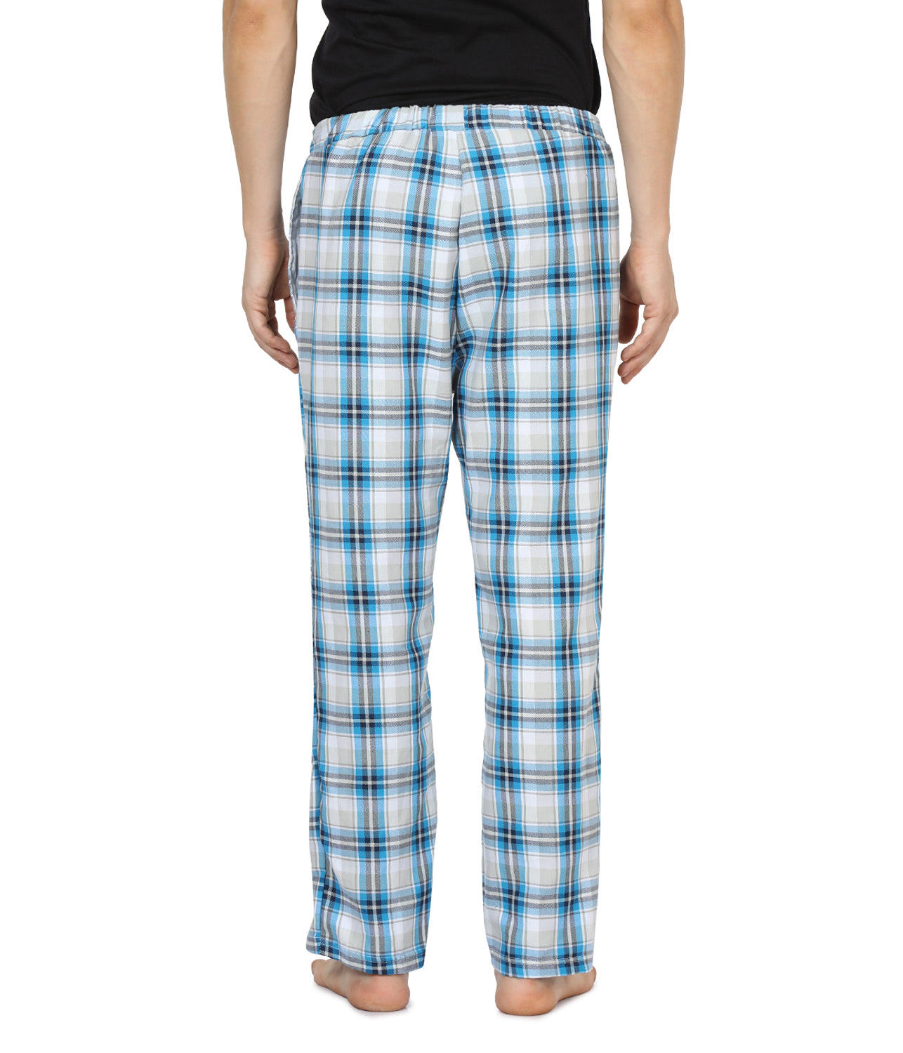 Semantic Mens Blue & Grey Checks Pyjamas - Semantic