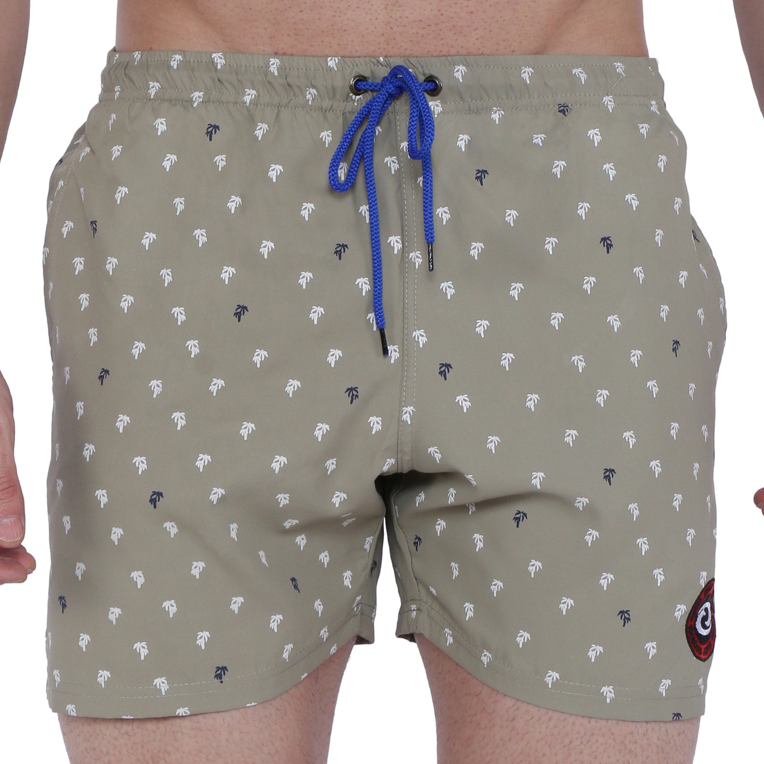 Semantic Designer Microfiber Swimshorts - Khaki Printed - Semantic Store