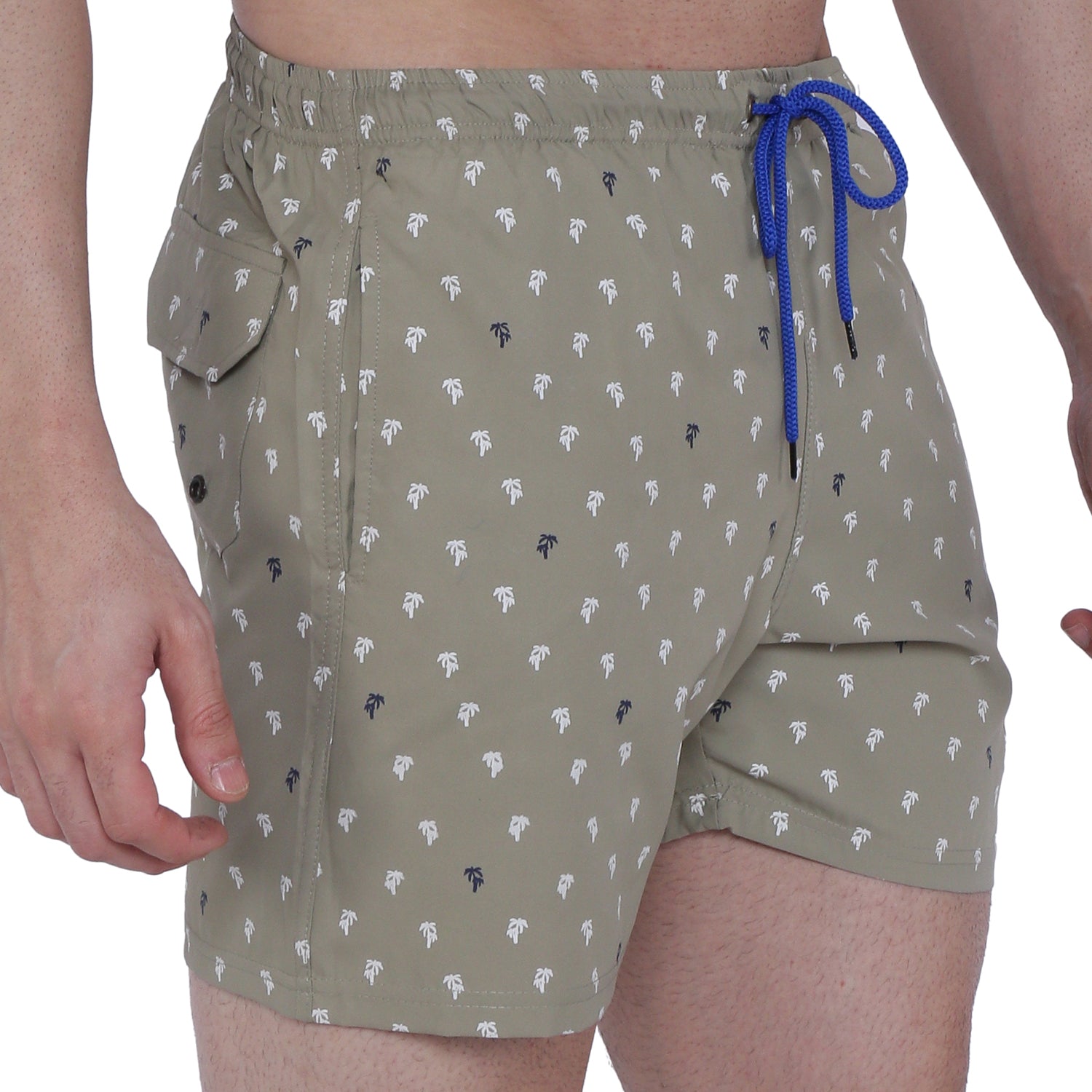 Semantic Designer Microfiber Swimshorts - Khaki Printed - Semantic Store