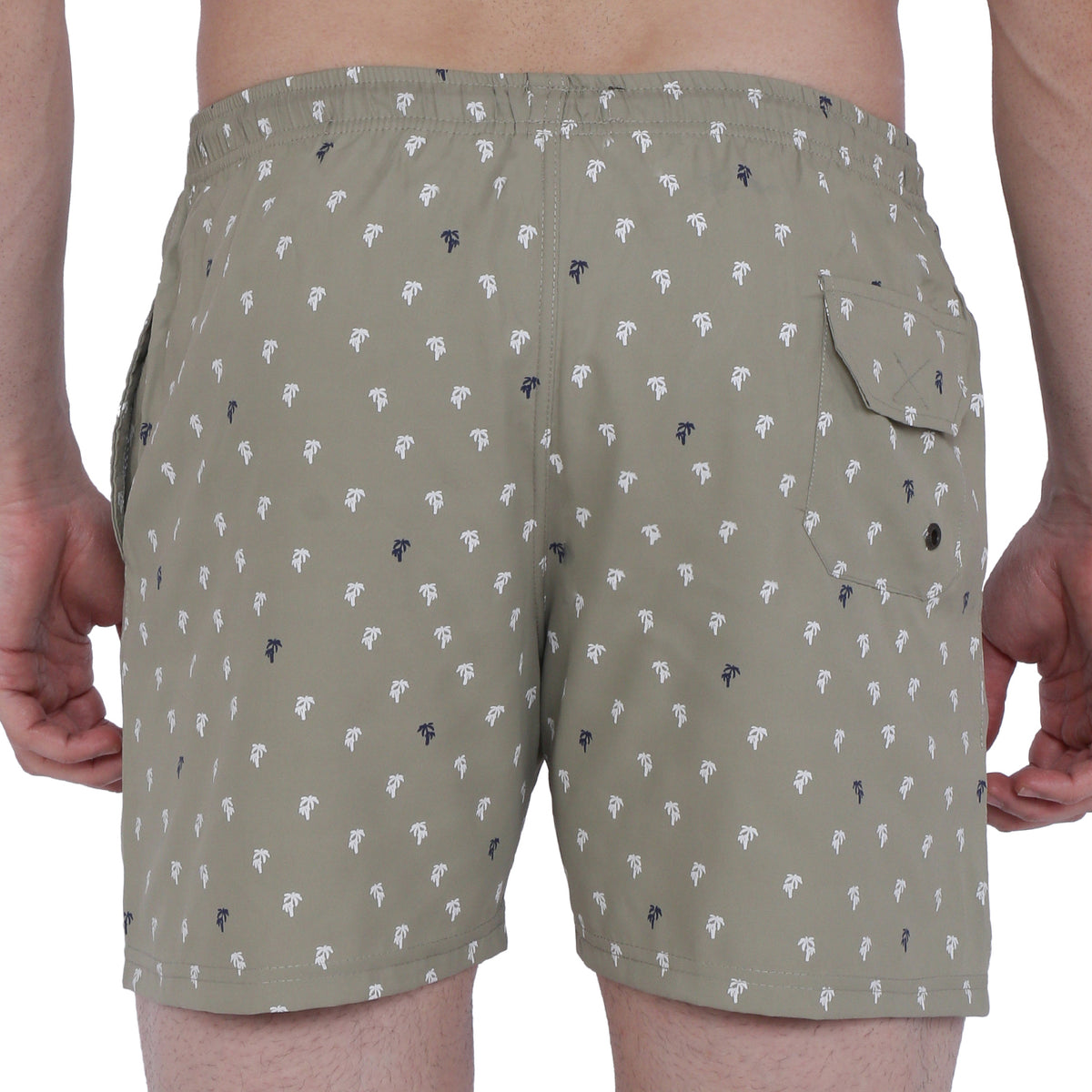 Semantic Designer Microfiber Swimshorts - Khaki Printed - Semantic Store