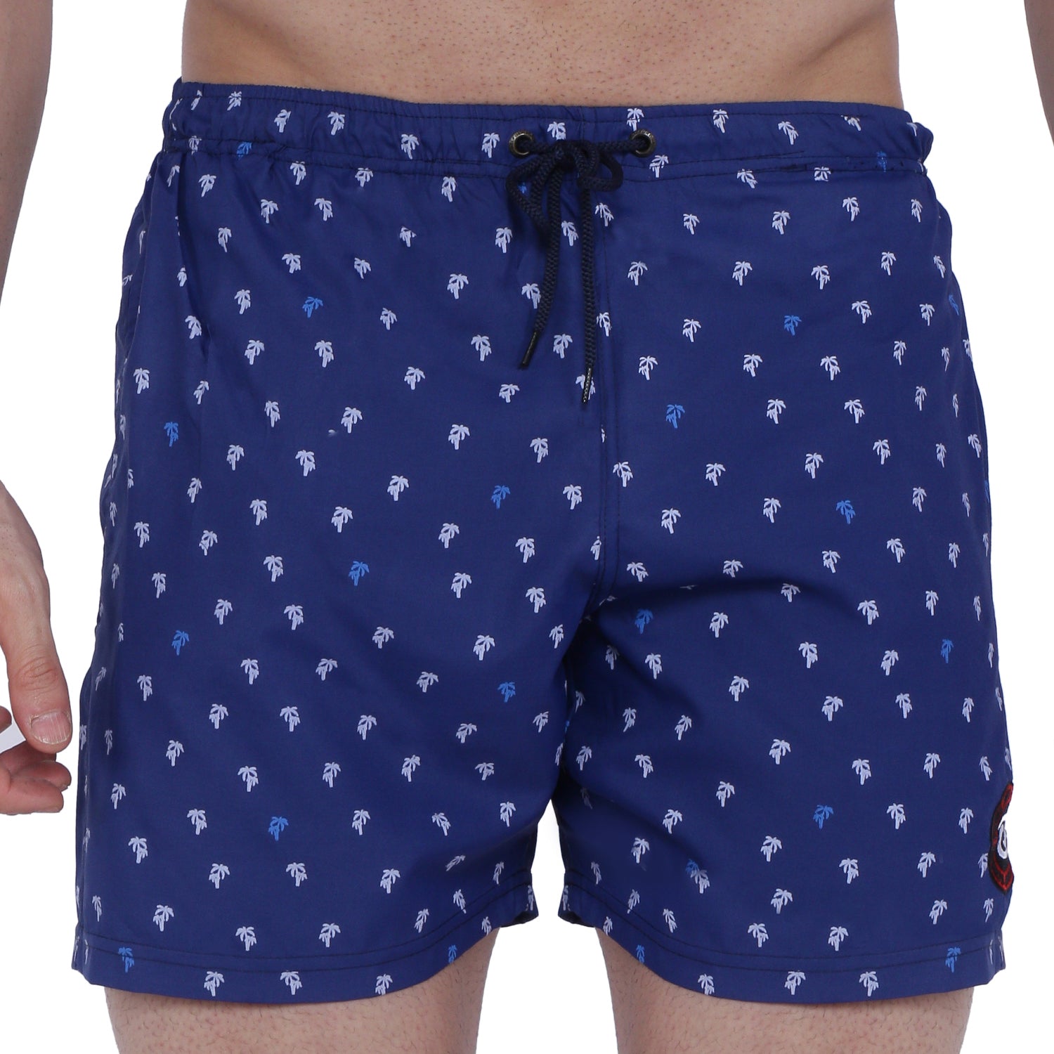 Semantic Designer Microfiber Swimshorts - Navy Printed - Semantic Store