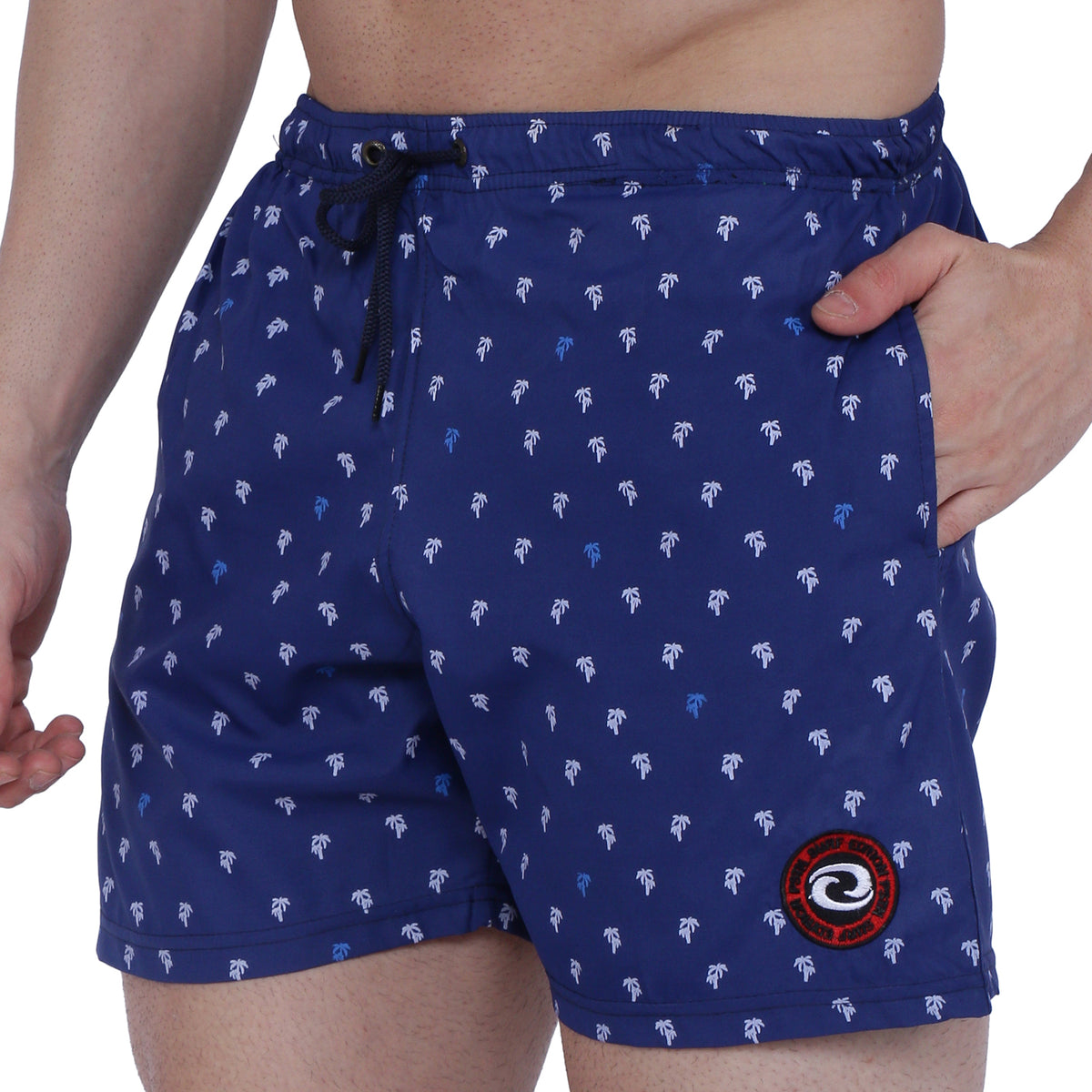 Semantic Designer Microfiber Swimshorts - Navy Printed - Semantic Store