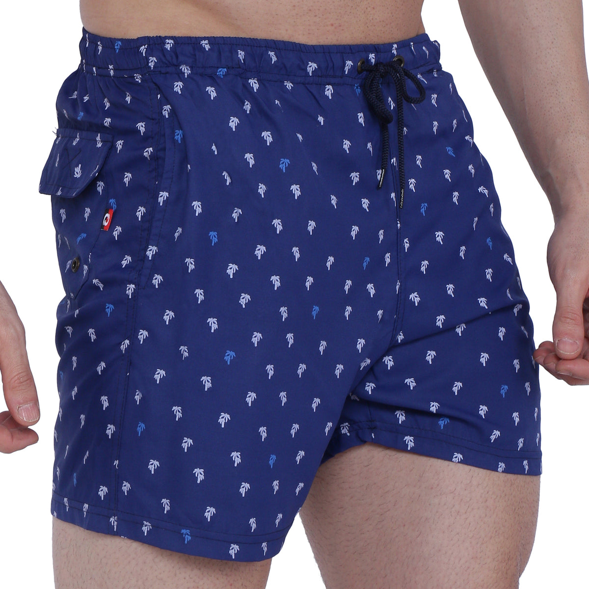 Semantic Designer Microfiber Swimshorts - Navy Printed - Semantic Store