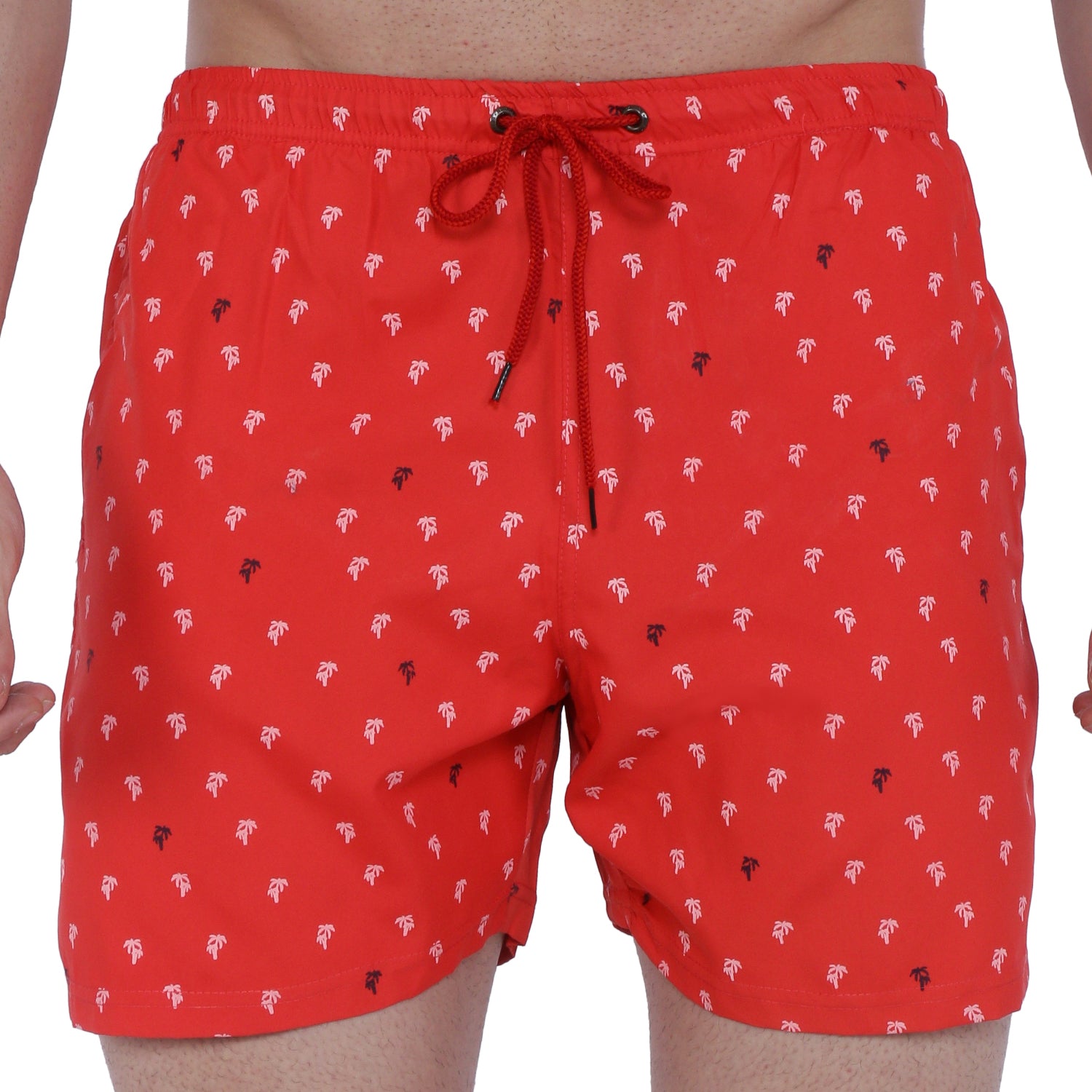 Semantic Designer Microfiber Swimshorts - Red Printed - Semantic Store