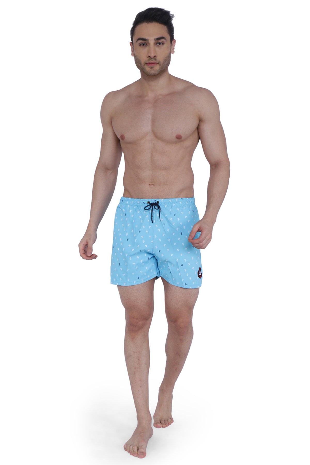 Semantic Designer Microfiber Swimshorts - Sky Blue Printed - Semantic Store
