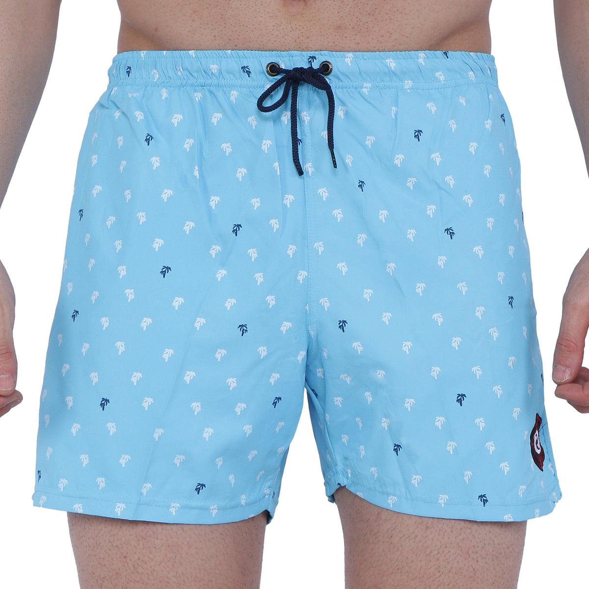Semantic Designer Microfiber Swimshorts - Sky Blue Printed - Semantic Store