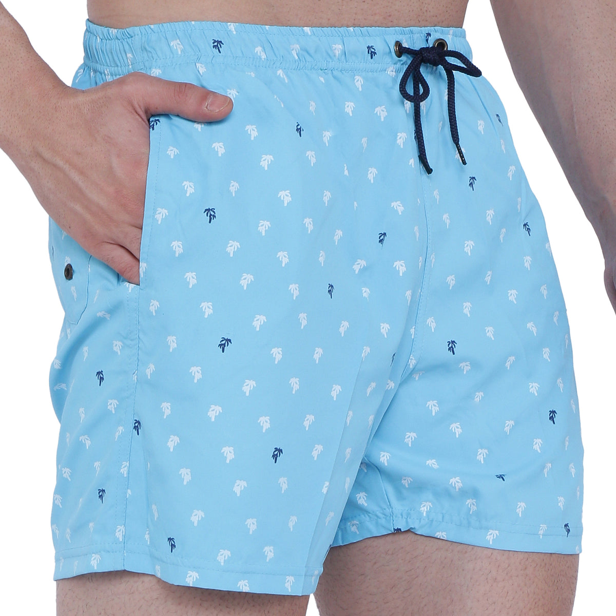 Semantic Designer Microfiber Swimshorts - Sky Blue Printed - Semantic Store