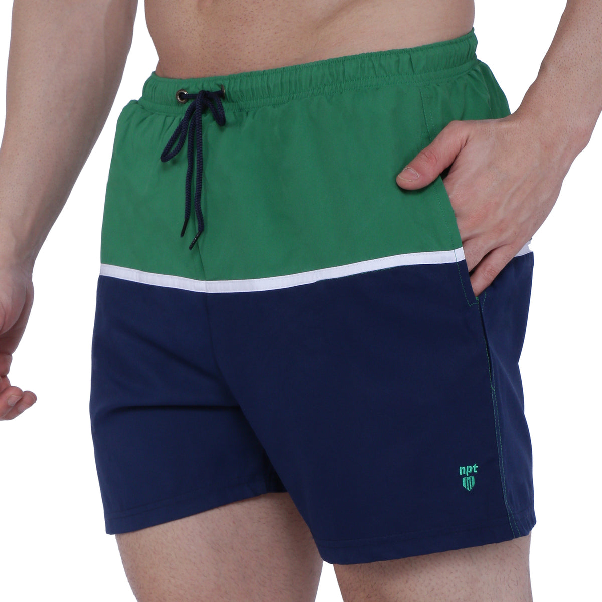 Semantic Designer Microfiber Swimshorts - Cut-n-Sew - Green - Semantic Store