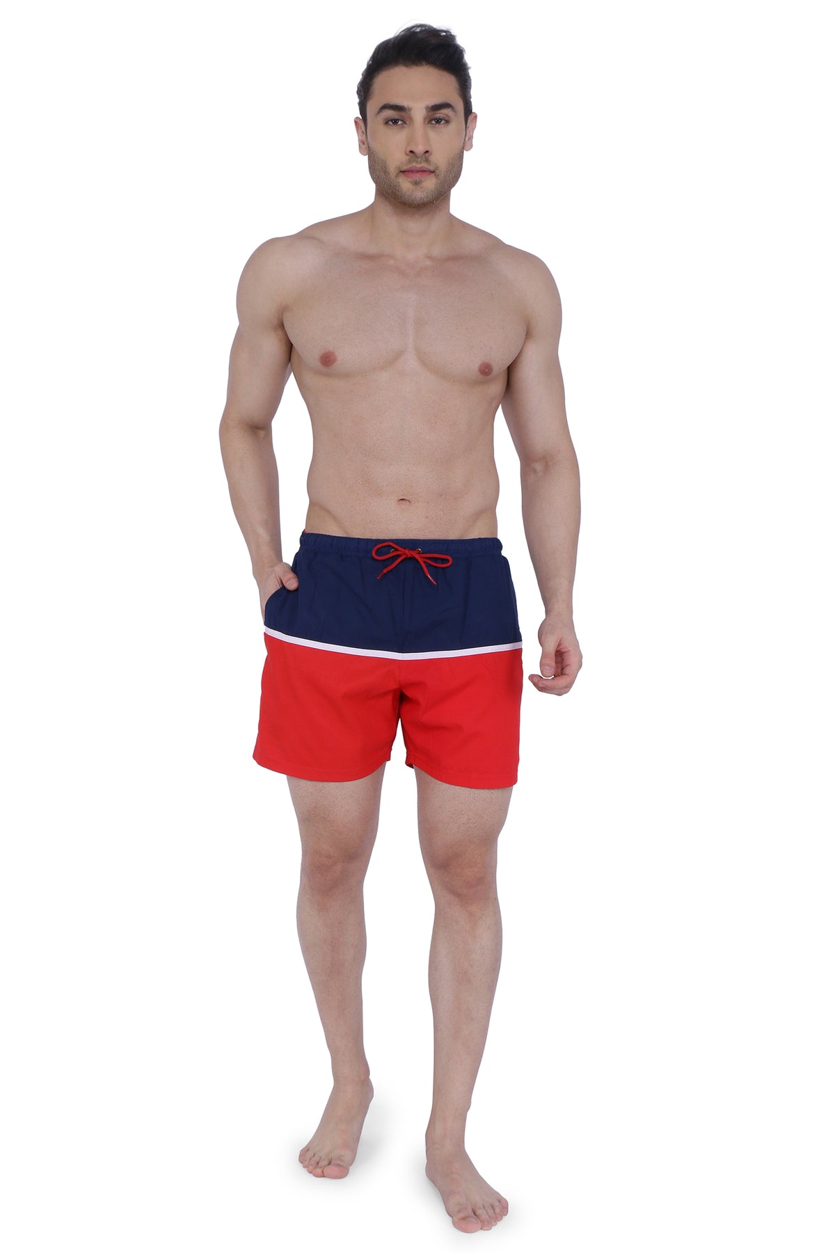 Semantic Designer Microfiber Swimshorts - Cut-n-Sew - Red - Semantic Store