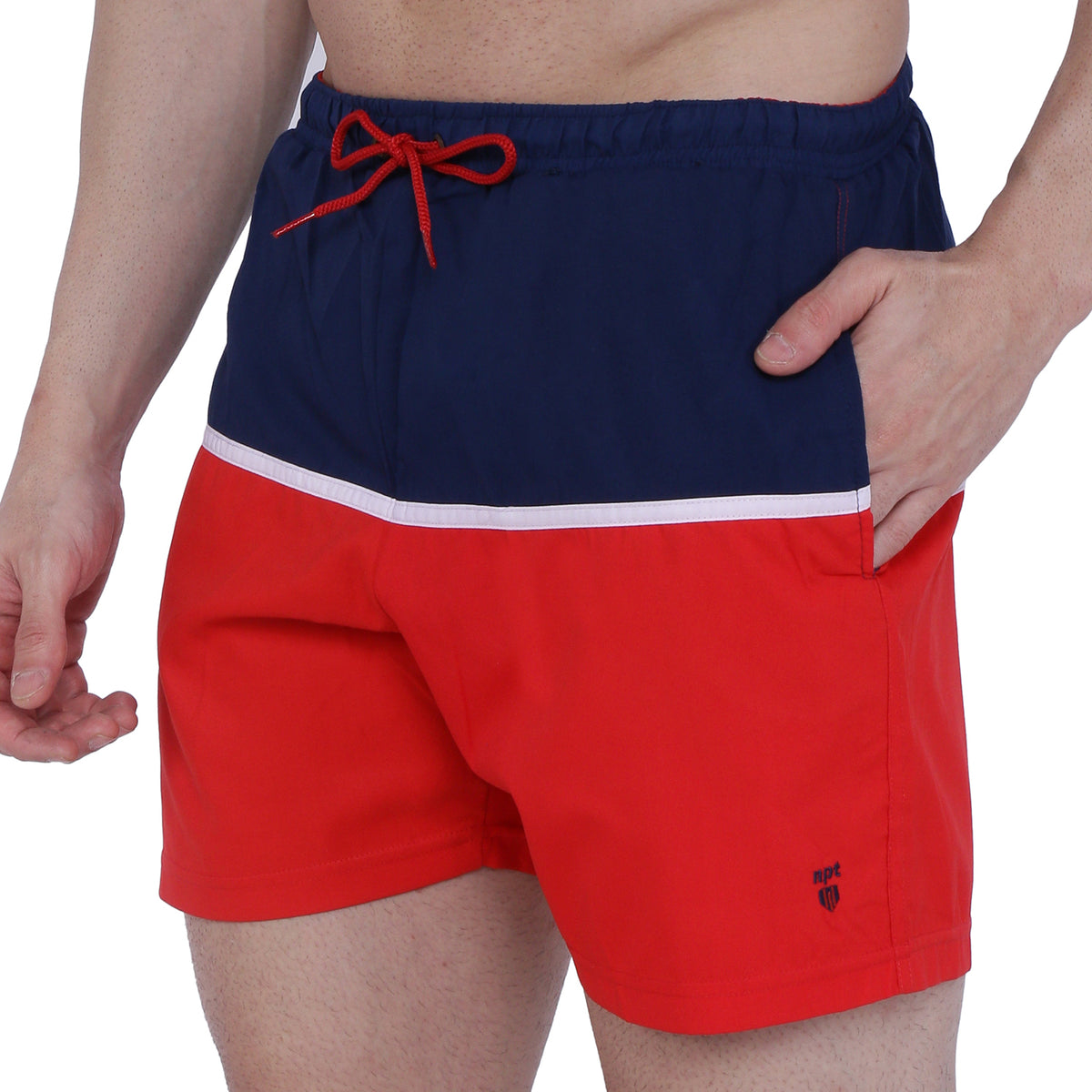 Semantic Designer Microfiber Swimshorts - Cut-n-Sew - Red - Semantic Store