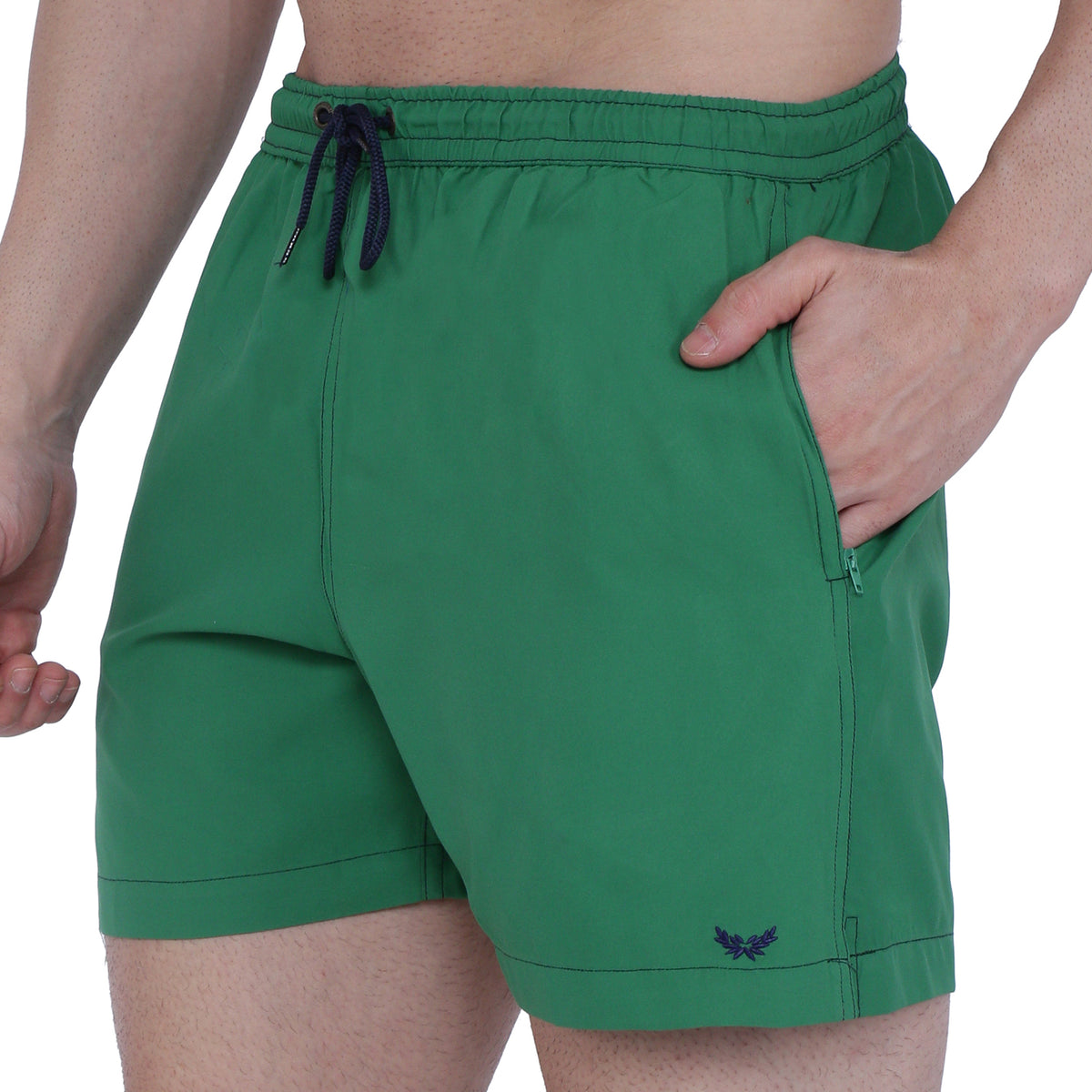 Semantic Designer Microfiber Swimshorts - Solid Green - Semantic Store