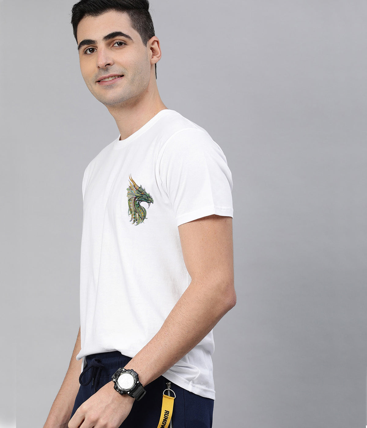 Semantic Graphic Cotton Tshirt - Dragon