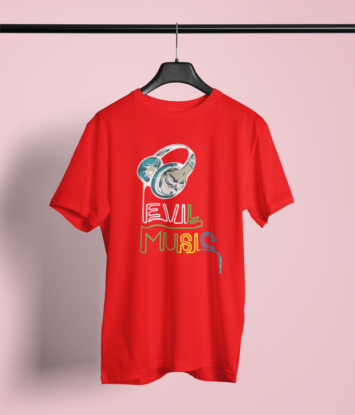 Semantic Graphic Cotton T-shirt - Evil Music