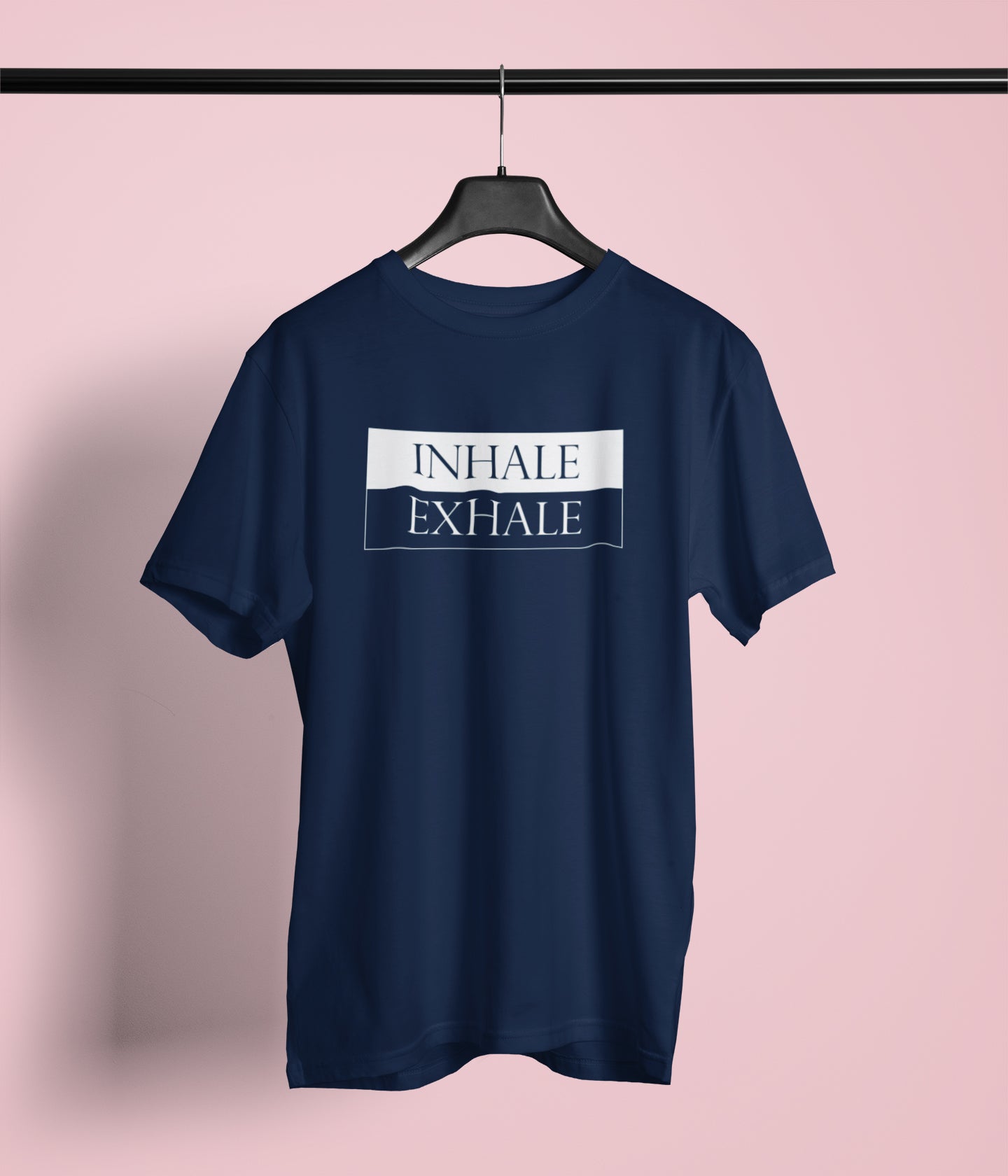 Semantic Graphic Cotton T-shirt - Inhale Exhale