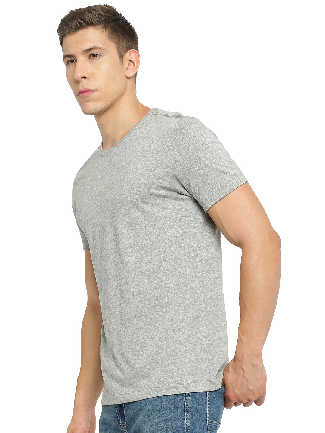 Semantic Half Sleeve Cotton T-shirt - Solid (Available in Colours)