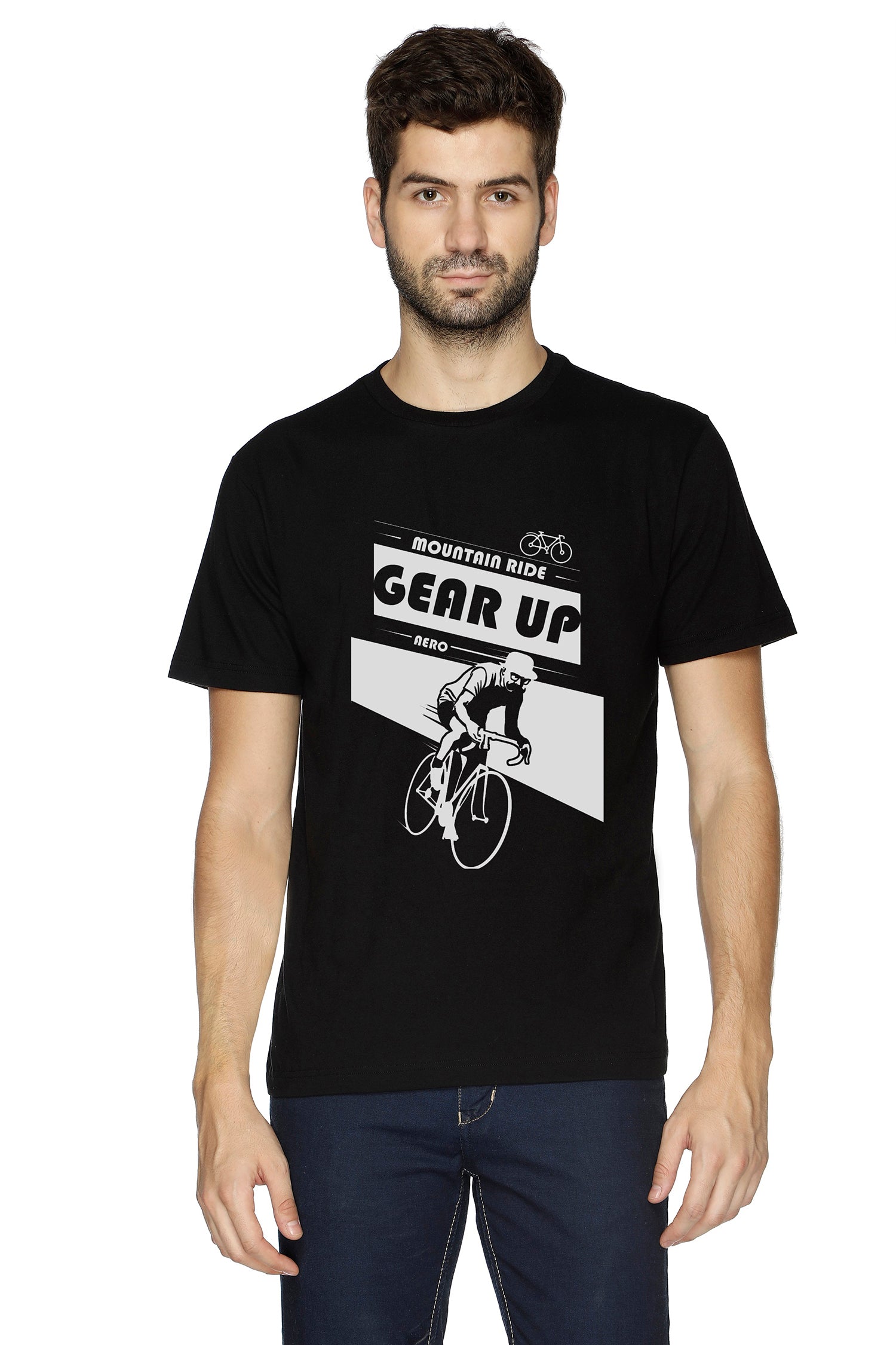 Semantic Half Sleeve Cotton T-shirt - Printed Gear Up - Semantic