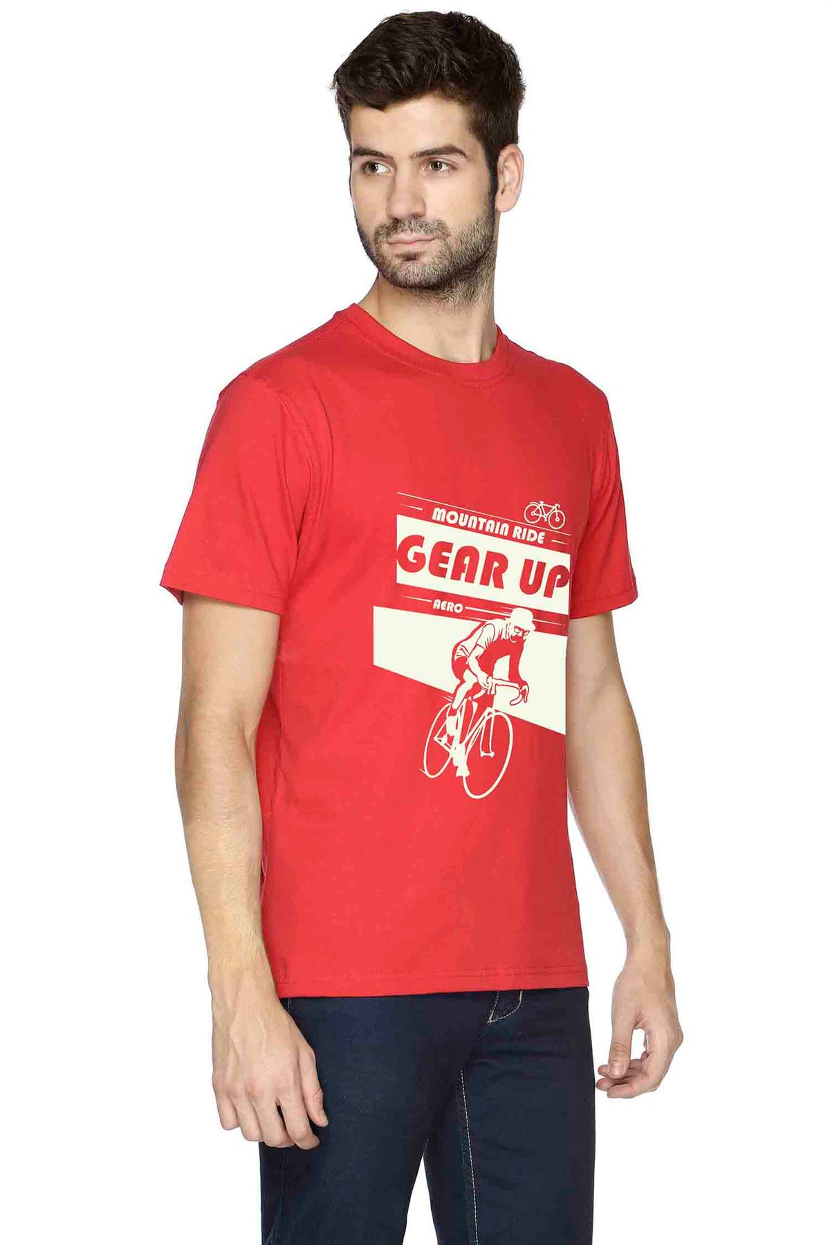 Semantic Half Sleeve Cotton T-shirt - Printed Gear Up