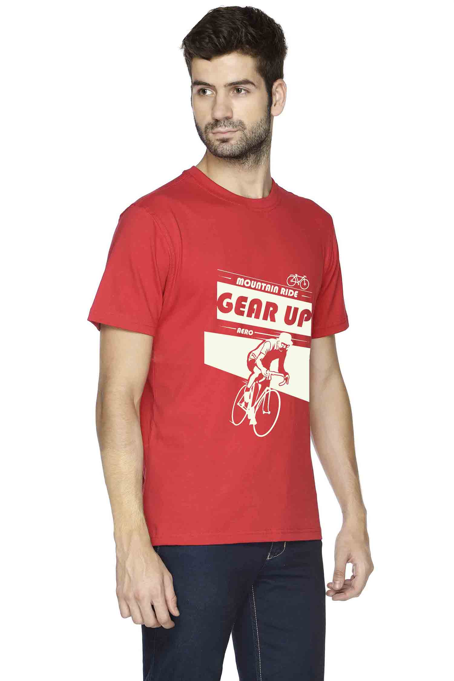 Semantic Half Sleeve Cotton T-shirt - Printed Gear Up - Semantic