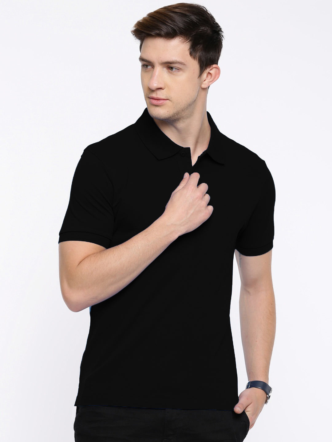 Semantic Cotton Polo Collar T-shirt - Semantic