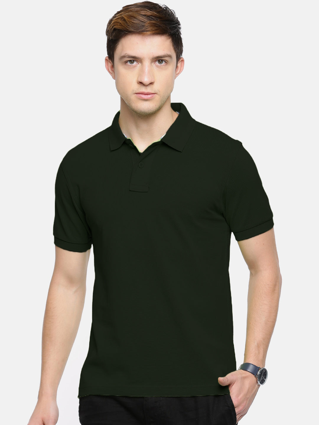 Semantic Cotton Polo Collar T-shirt