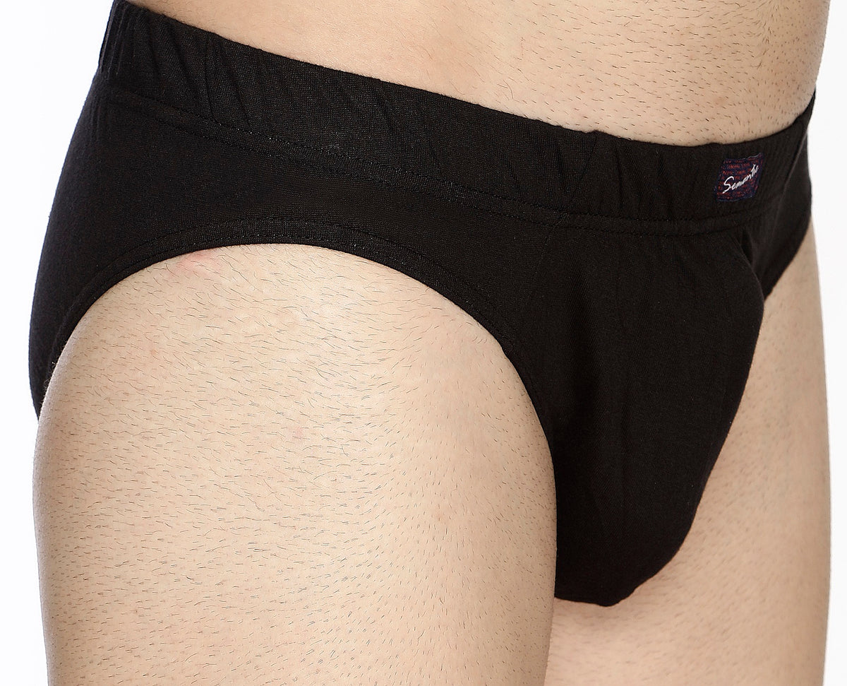 Semantic Cotton Briefs - Inner Waistband - Solid (Pack of 3)