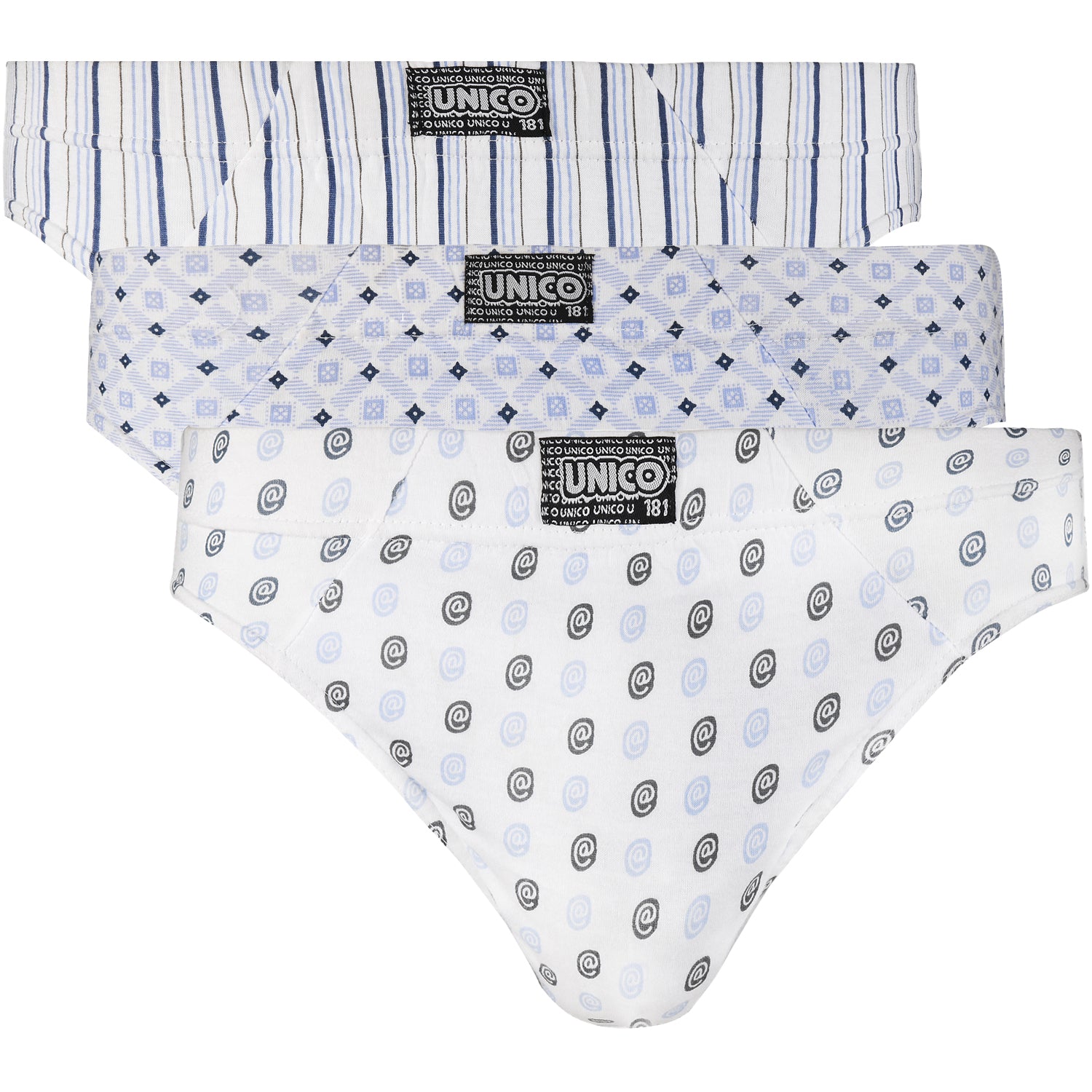 Semantic Cotton Briefs - Inner Waistband - Printed (Pack of 3)