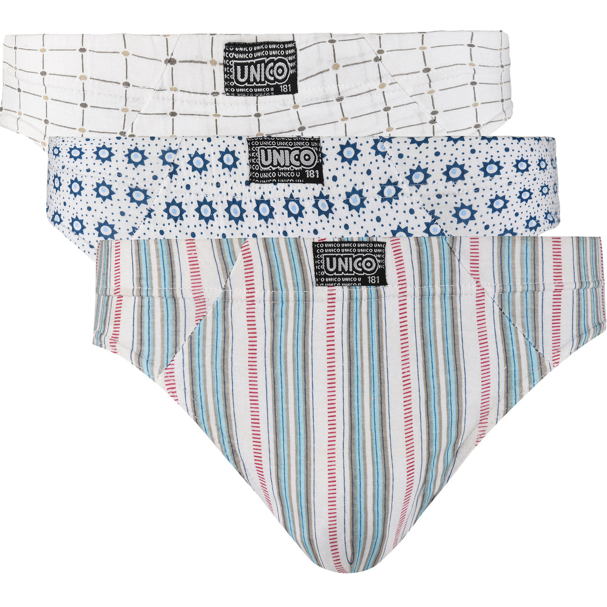 Semantic Cotton Briefs - Inner Waistband - Printed (Pack of 3)