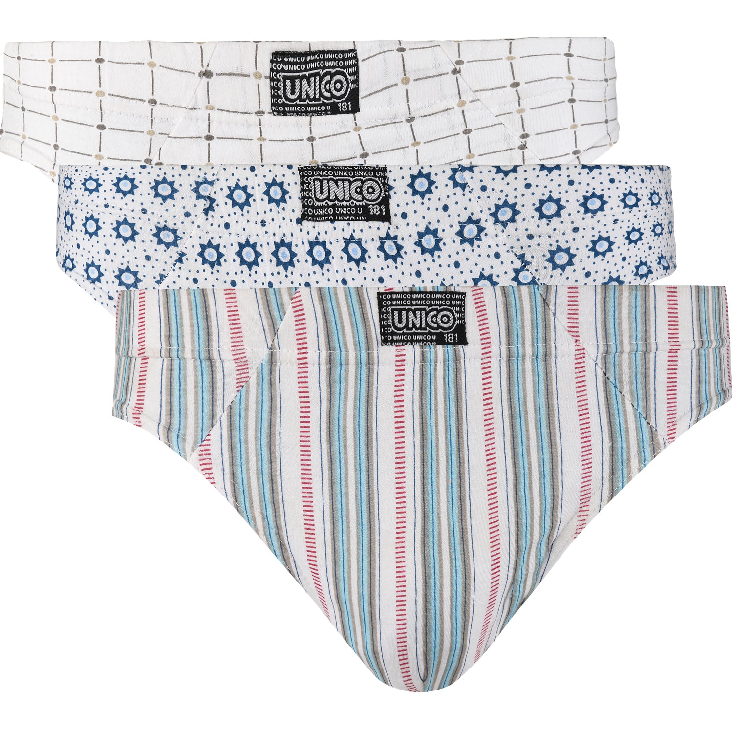 Semantic Cotton Briefs - Inner Waistband - Printed (Pack of 3)