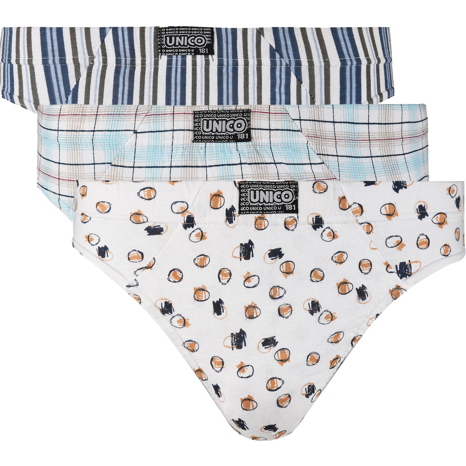 Semantic Cotton Briefs - Inner Waistband - Printed (Pack of 3)