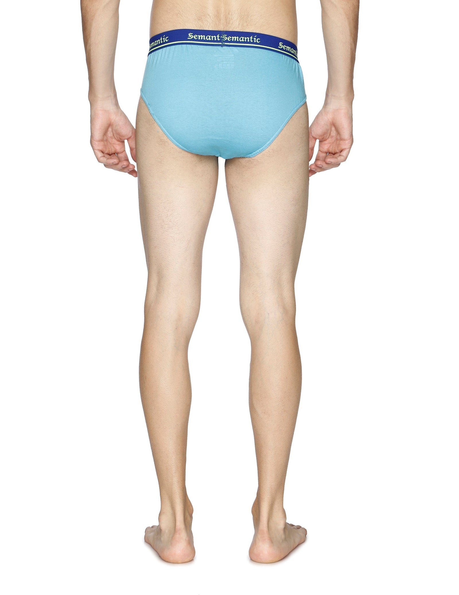 Semantic Cotton Briefs - Designer Waistband - Solid (Pack of 3) - Semantic