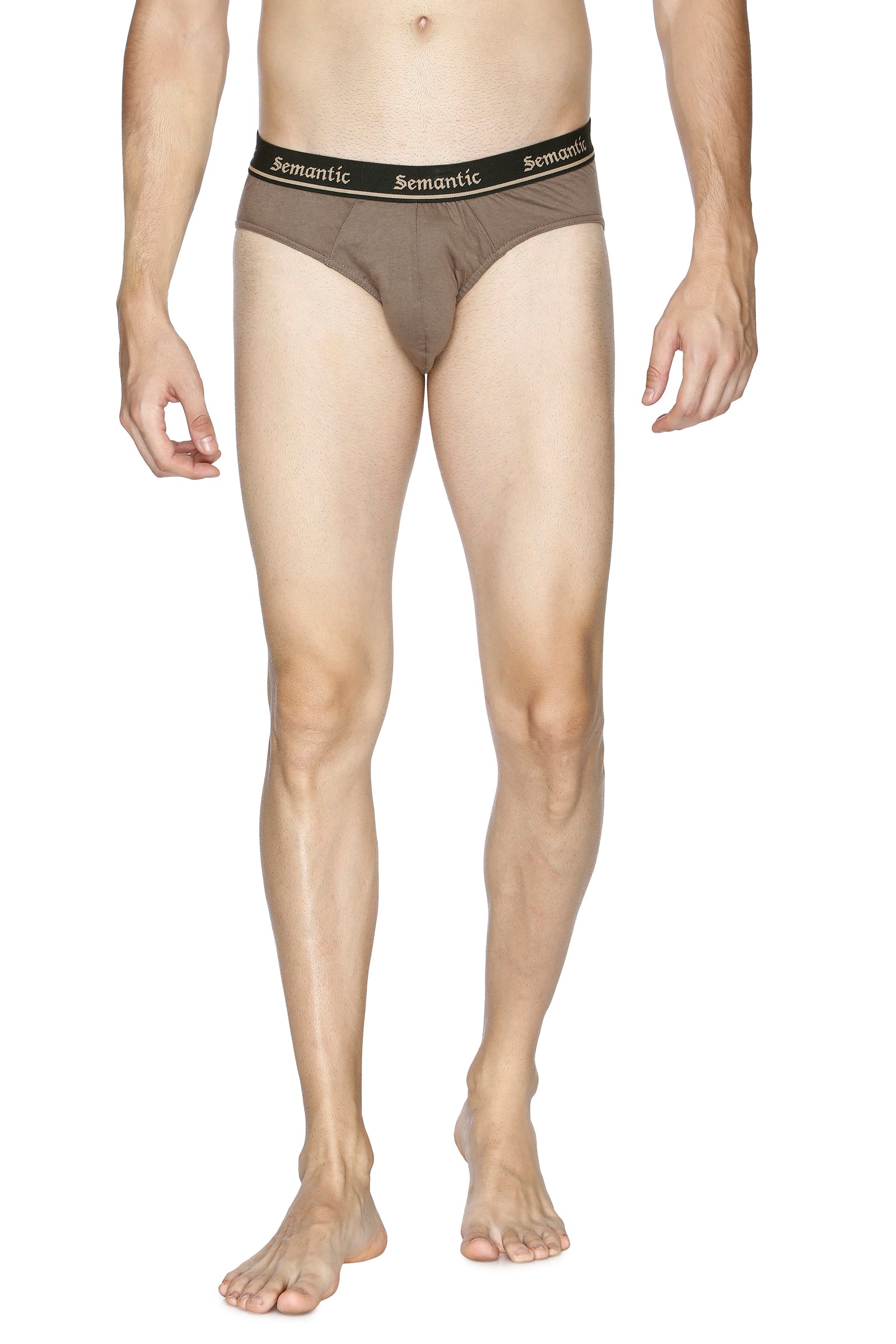 Semantic Cotton Briefs - Designer Waistband - Solid - Semantic
