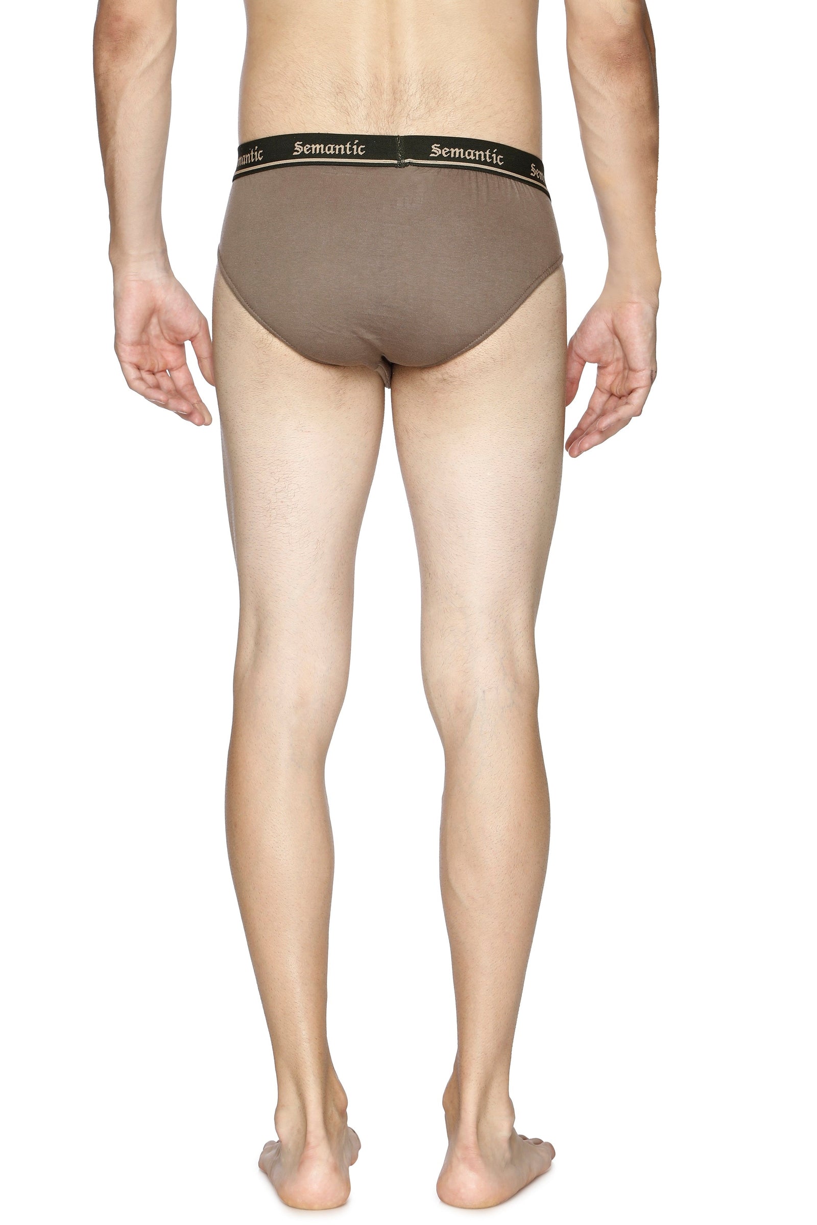Semantic Cotton Briefs - Designer Waistband - Solid (Pack of 3) - Semantic