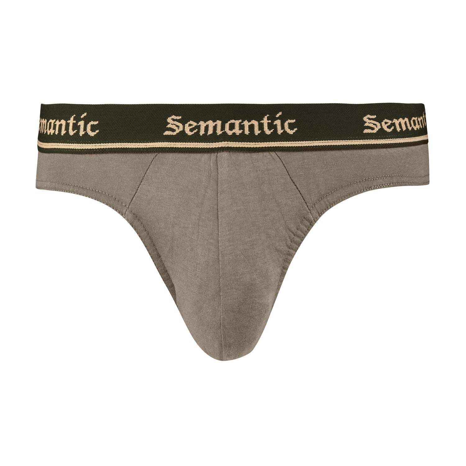 Semantic Cotton Briefs - Designer Waistband - Solid