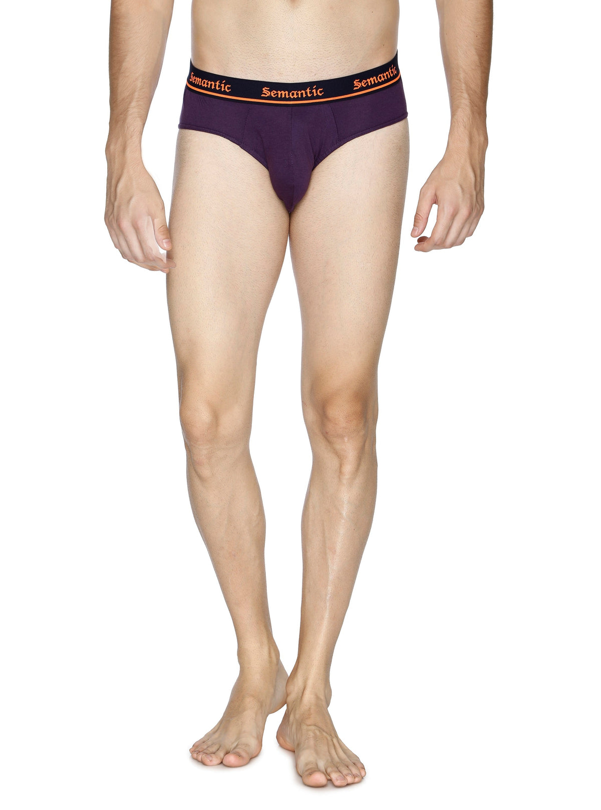 Semantic Cotton Briefs - Designer Waistband - Solid (Pack of 3)