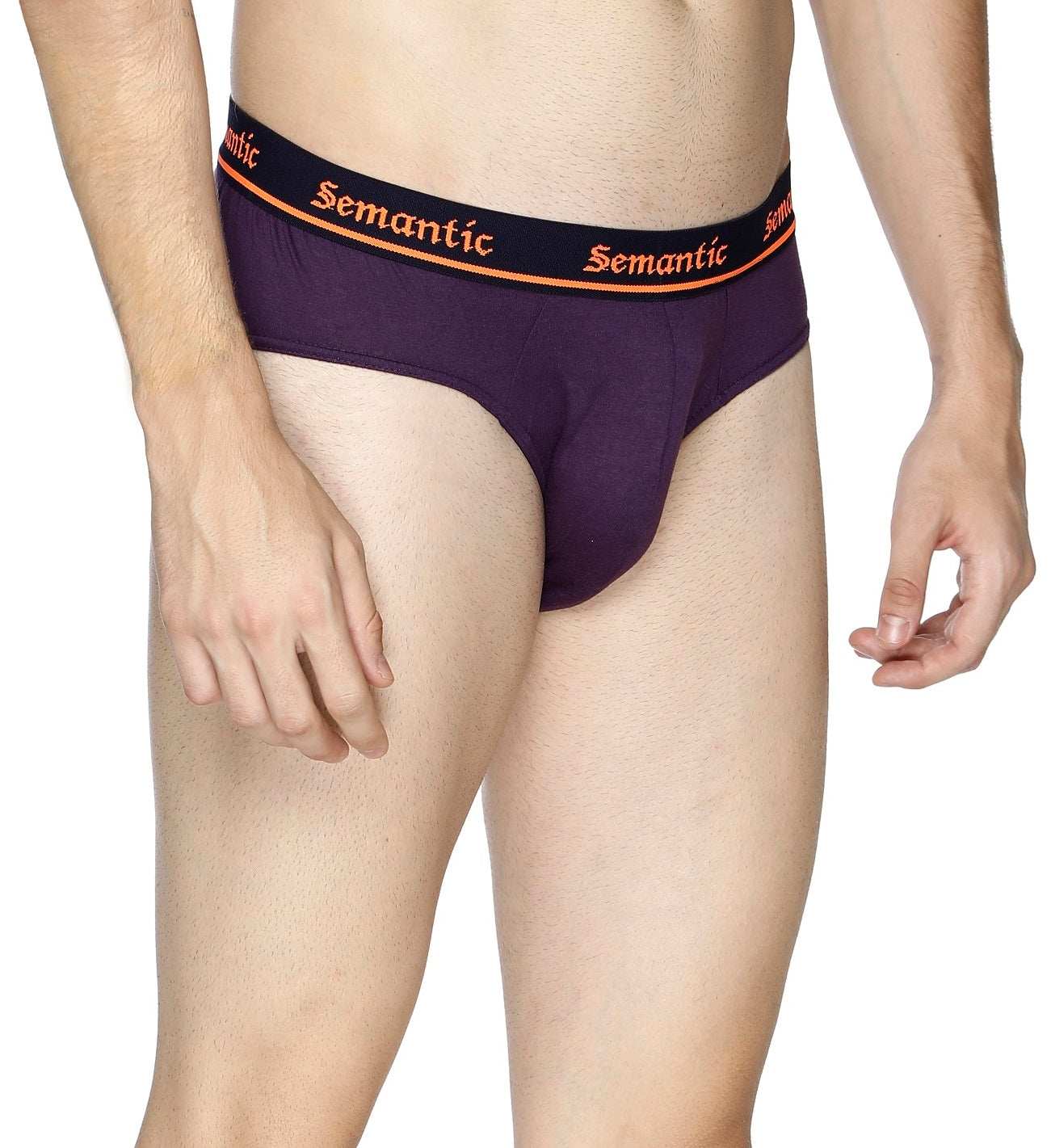 Semantic Cotton Briefs - Designer Waistband - Solid - Semantic