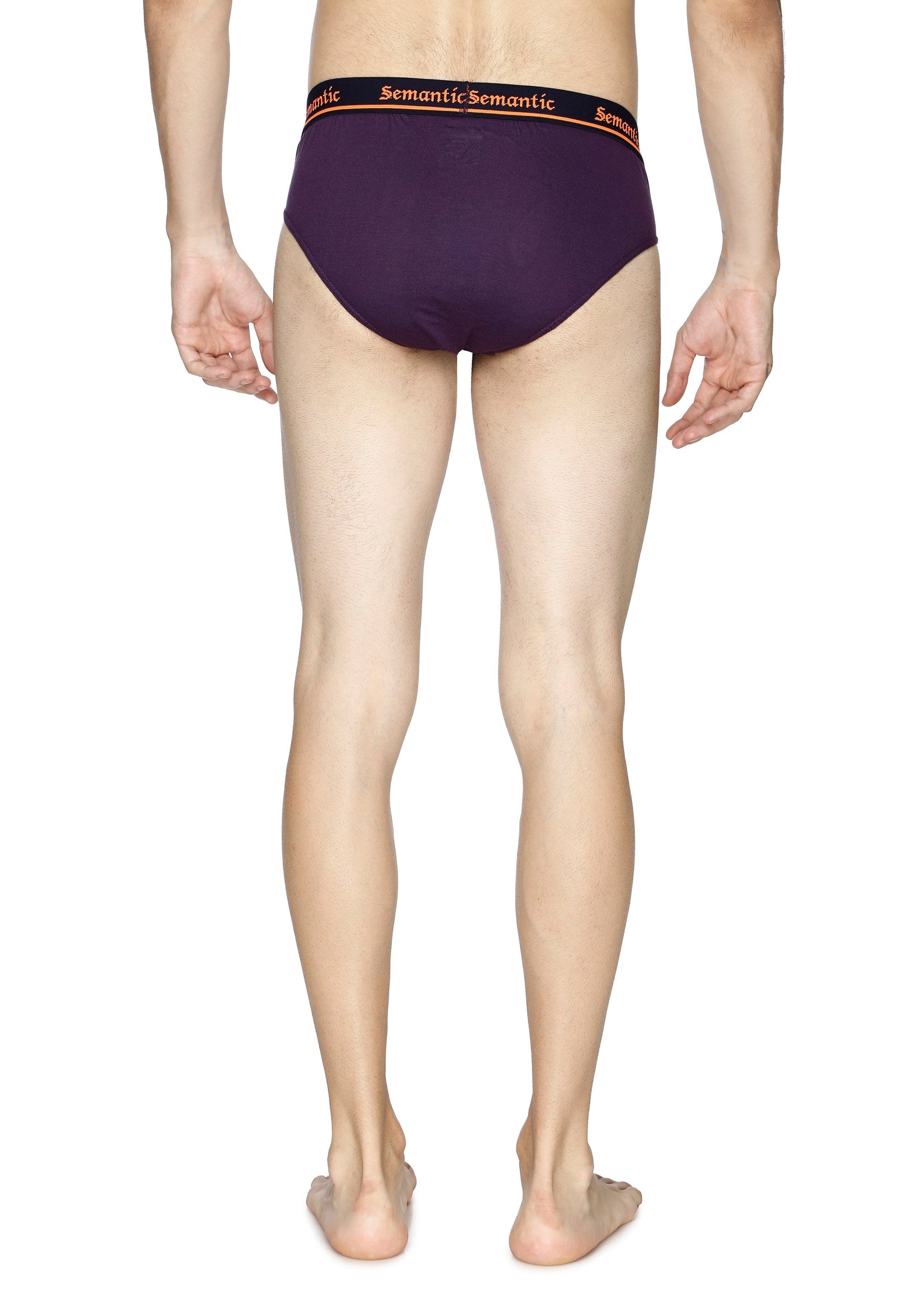 Semantic Cotton Briefs - Designer Waistband - Solid (Pack of 3) - Semantic